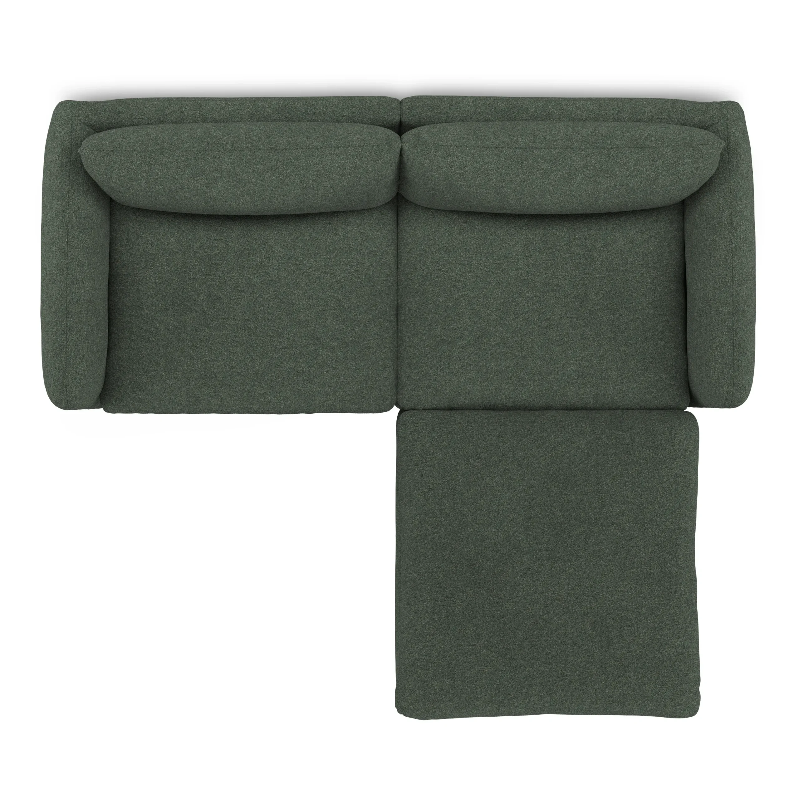 Leigh 92_ Modular Sectional - Green Wool Bouclé - Image 6