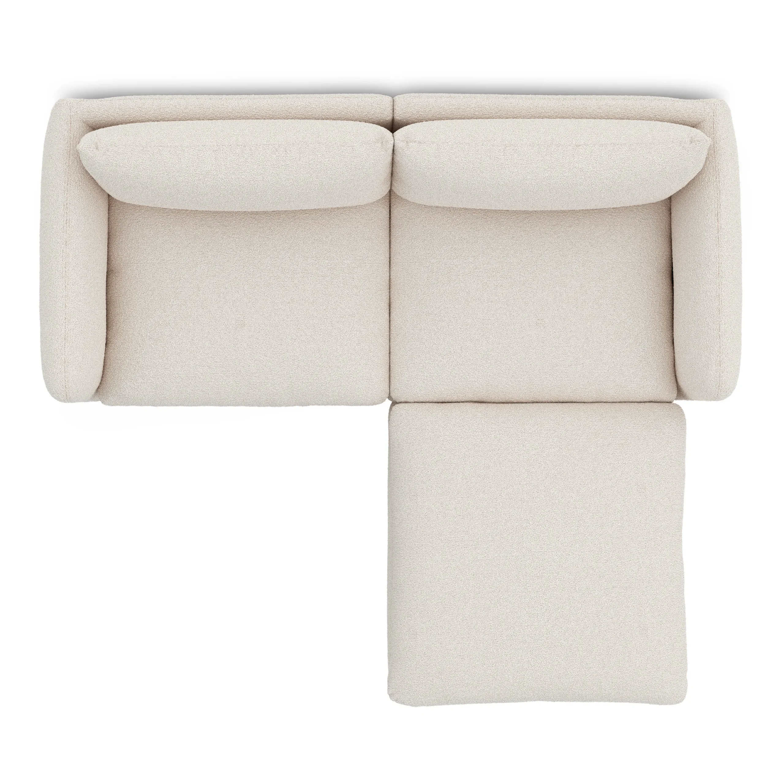 Leigh 92_ Modular Sectional -  Ivory Wool Bouclé - Image 6