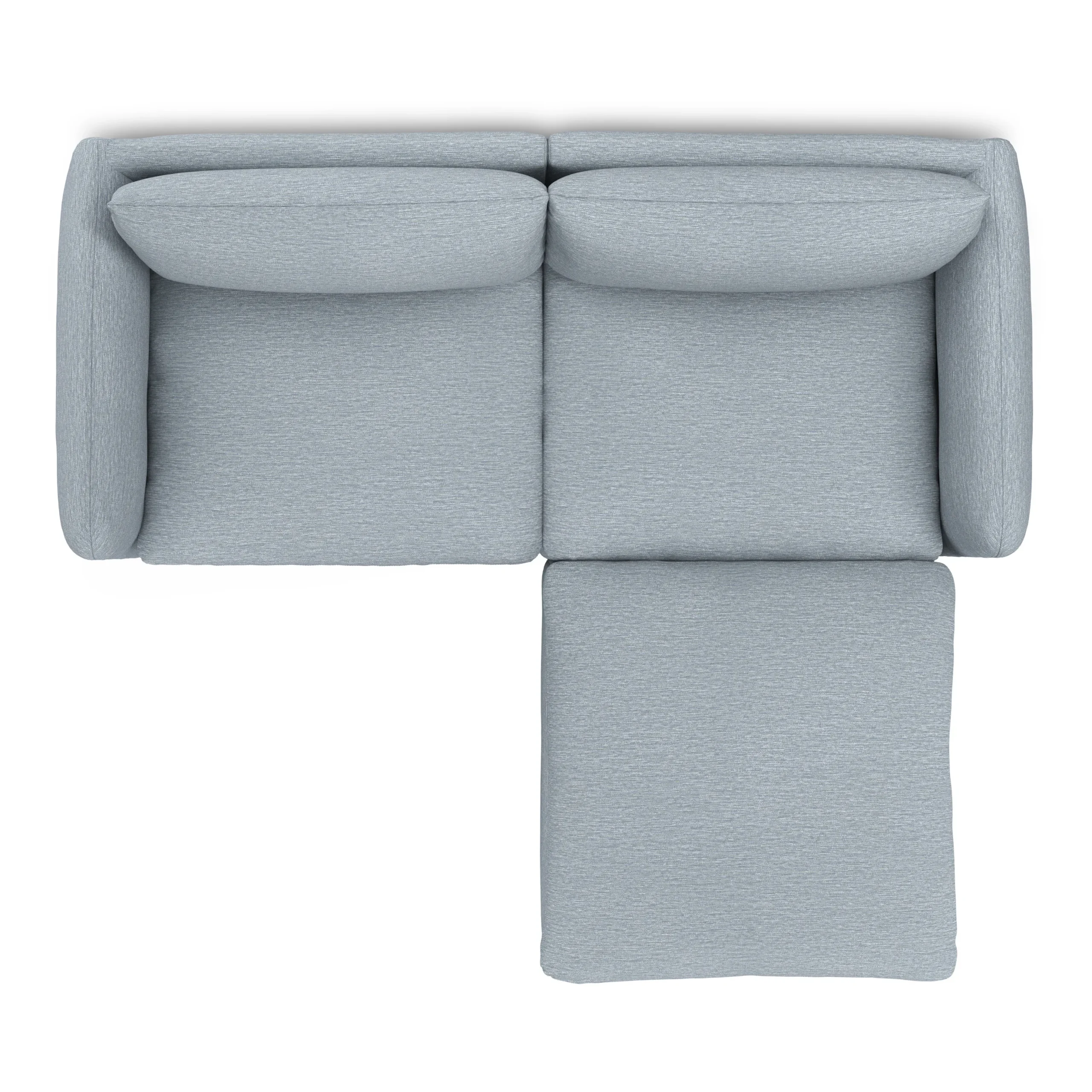 Leigh 92_ Modular Sectional - Silver Light Blue - Image 6
