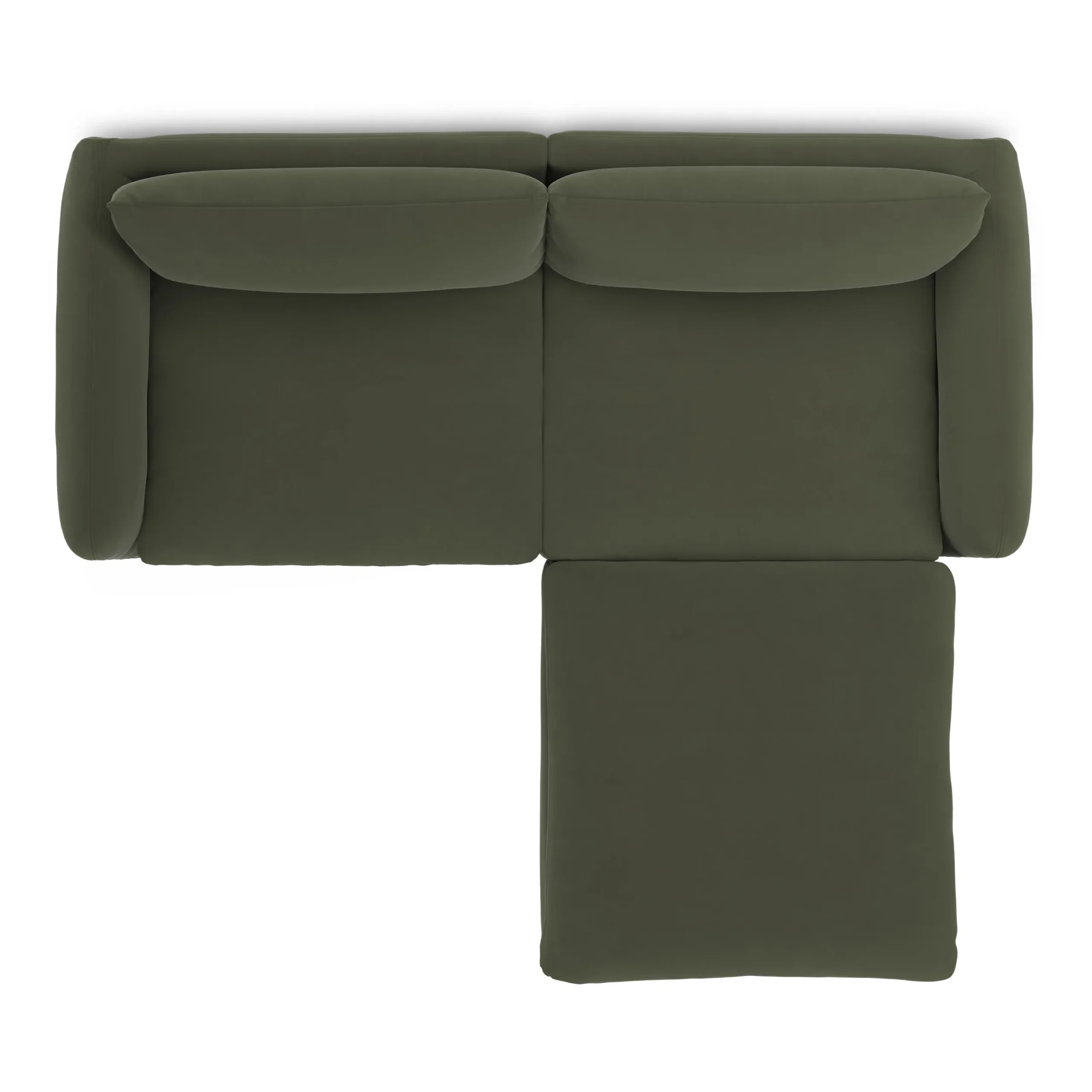 Leigh 92_ Velvet Modular Sectional - Hale Fir Green - Image 6