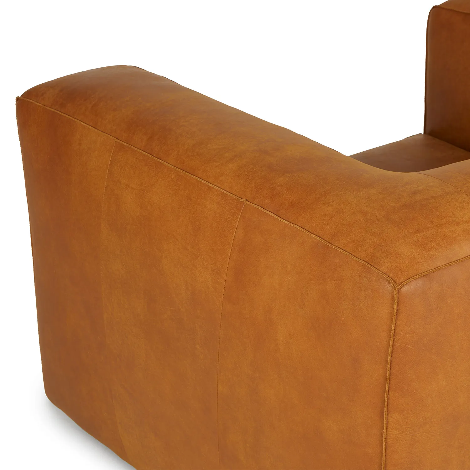 Cigar 44_ Leather Swivel Lounge Chair - Rawhide Tan - Image 7