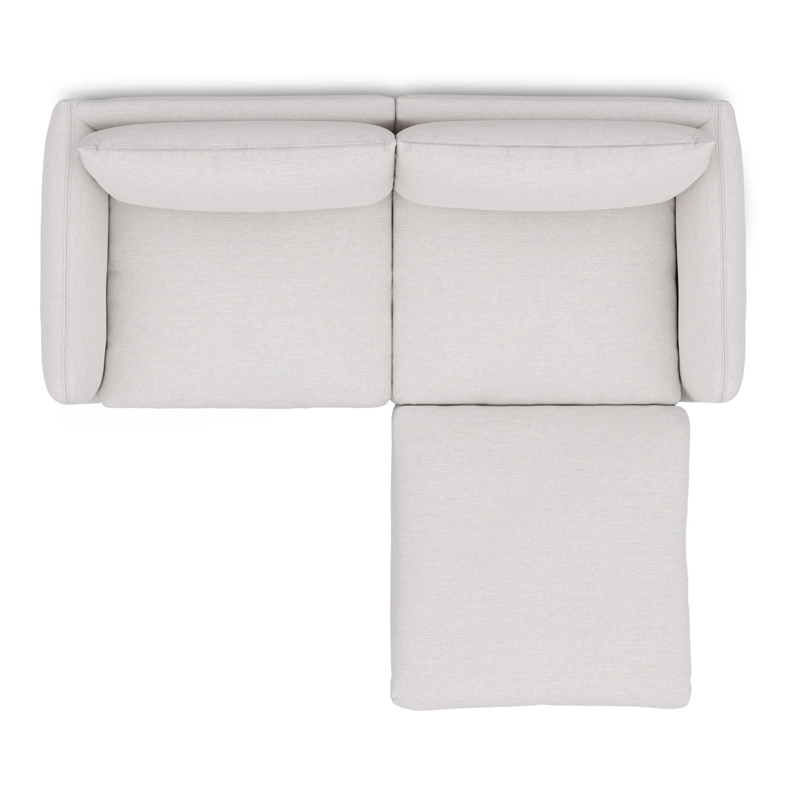 Leigh 92_ Modular Sectional - Silver Ivory - Image 6