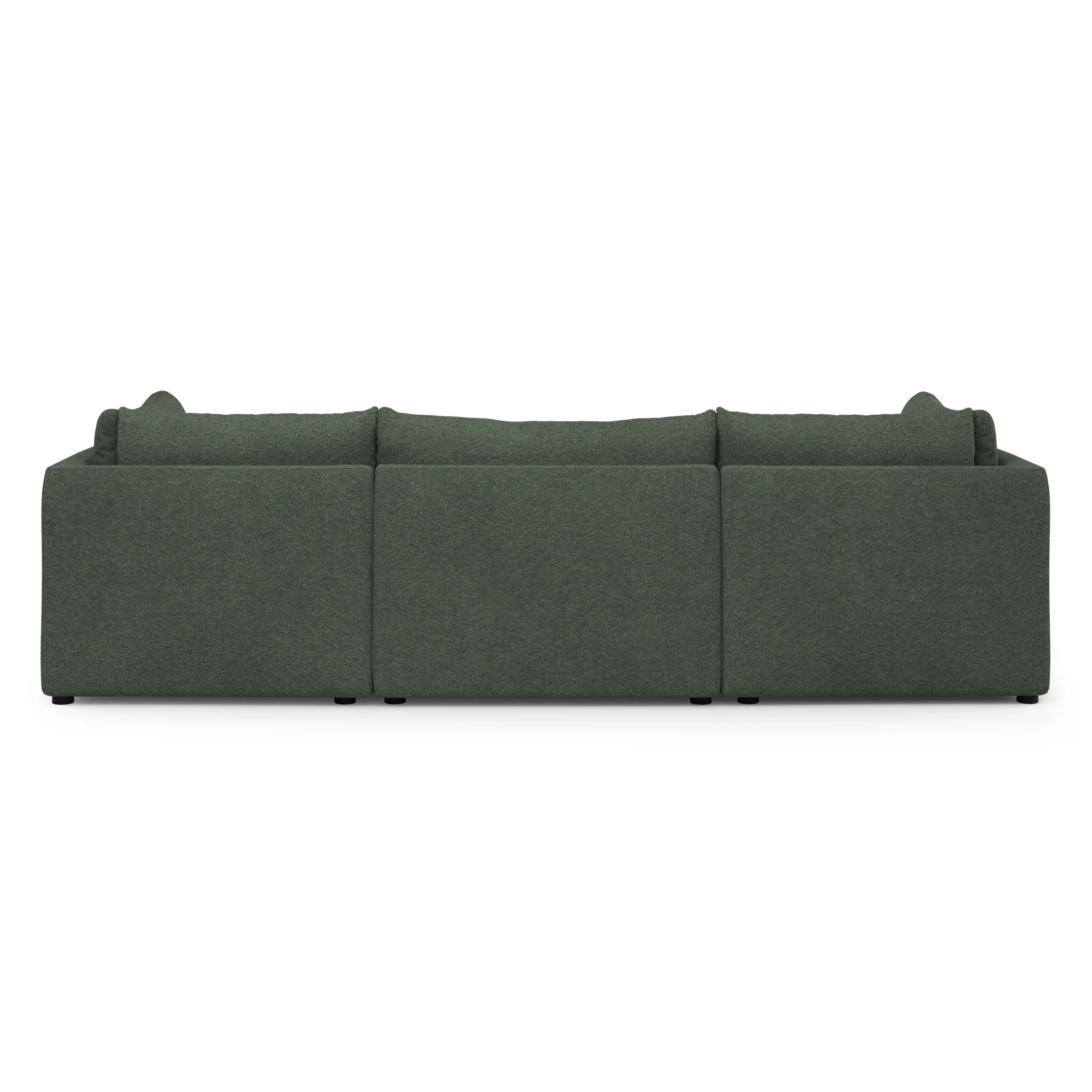 Leigh 121.5_ Modular 3-Seater U-Shaped Sectional - Green Wool Bouclé - Image 6