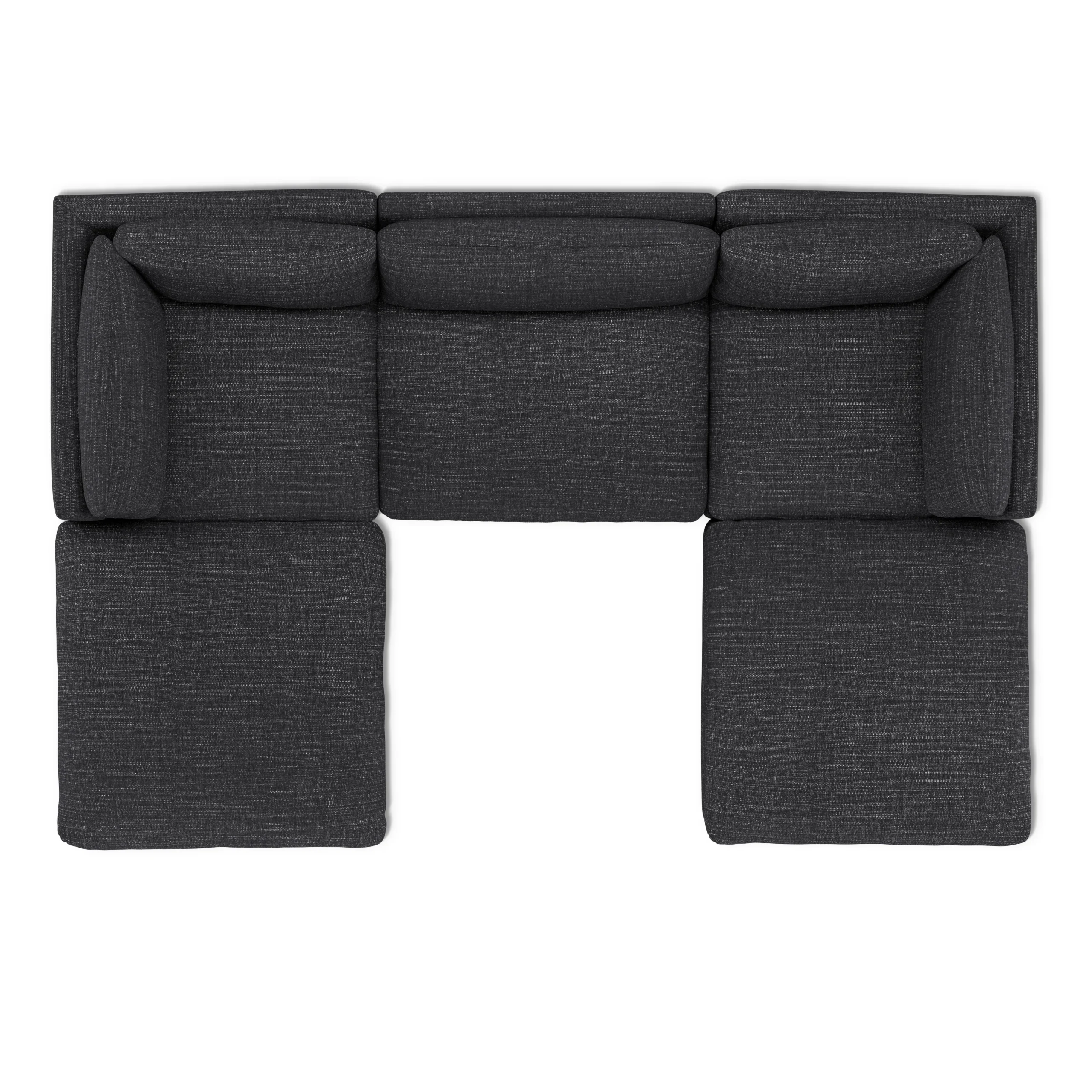 Leigh 121.5_ Modular 3-Seater U-Shaped Sectional - Napa Charcoal - Image 6
