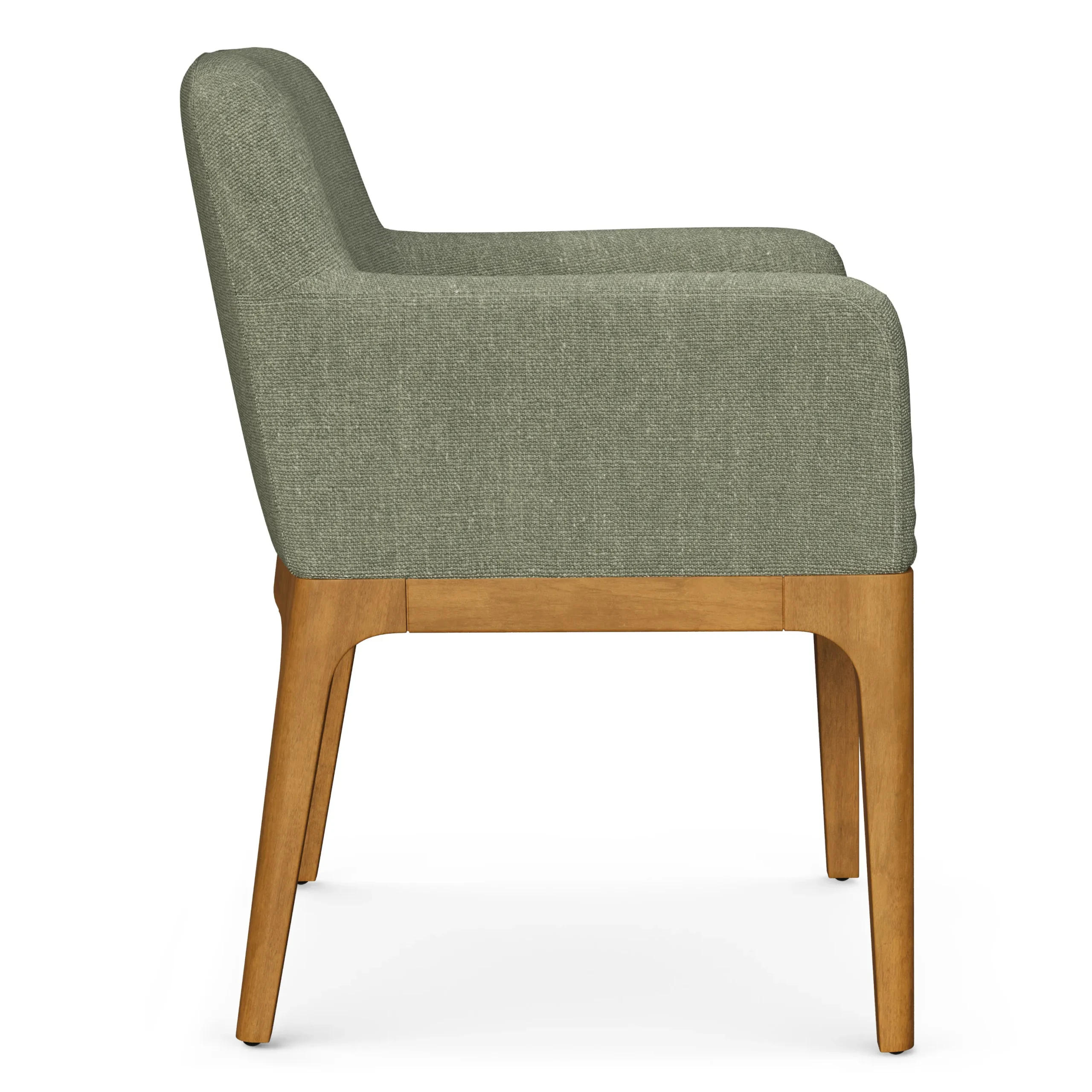 Rosin Dining Armchair - Smoked Oak and Welsh Green - Image 6