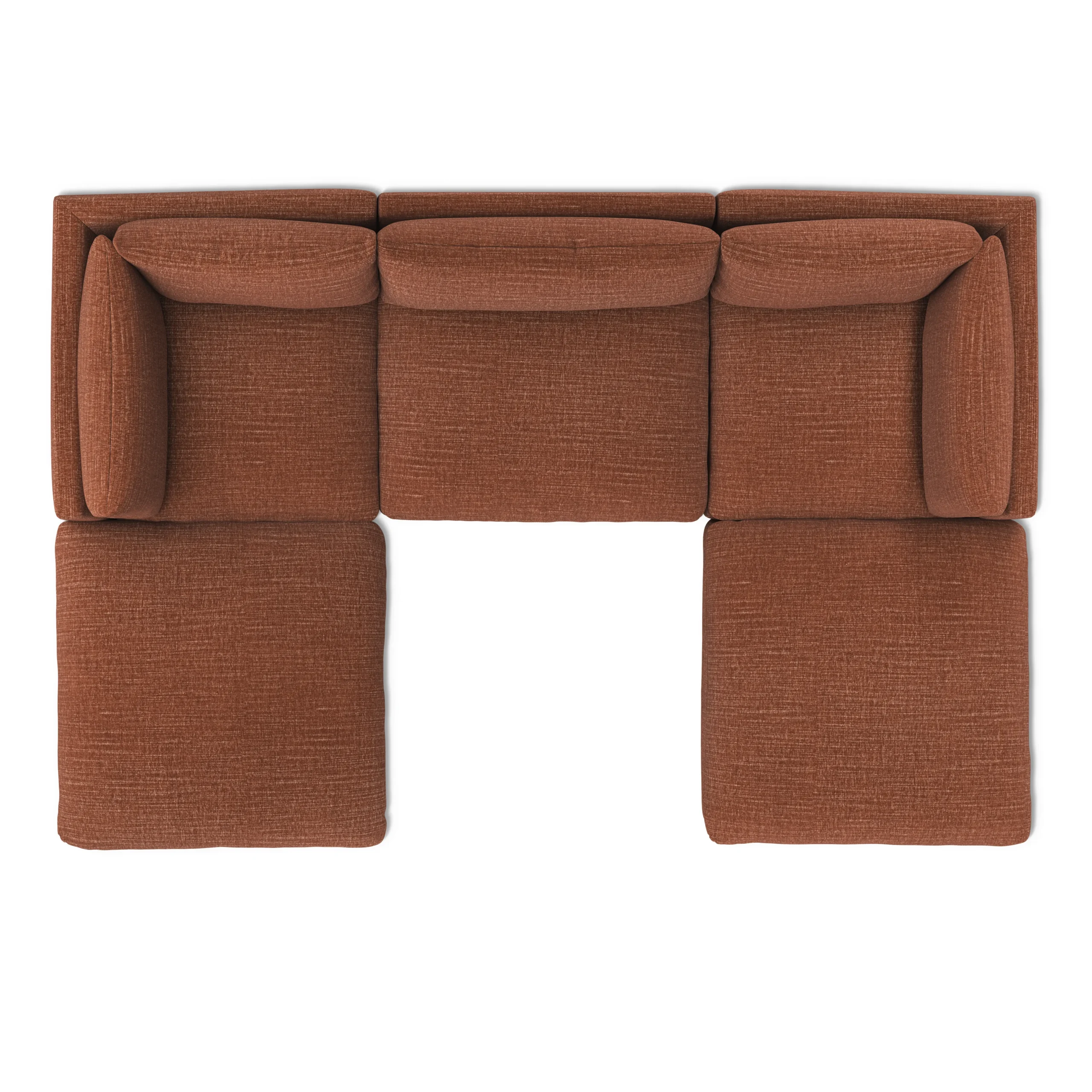 Leigh 121.5_ Modular 3-Seater U-Shaped Sectional - Napa Rust - Image 6