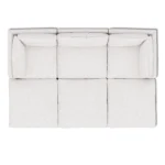 Leigh 121.5_ Modular Open Pit Sectional - Silver Ivory