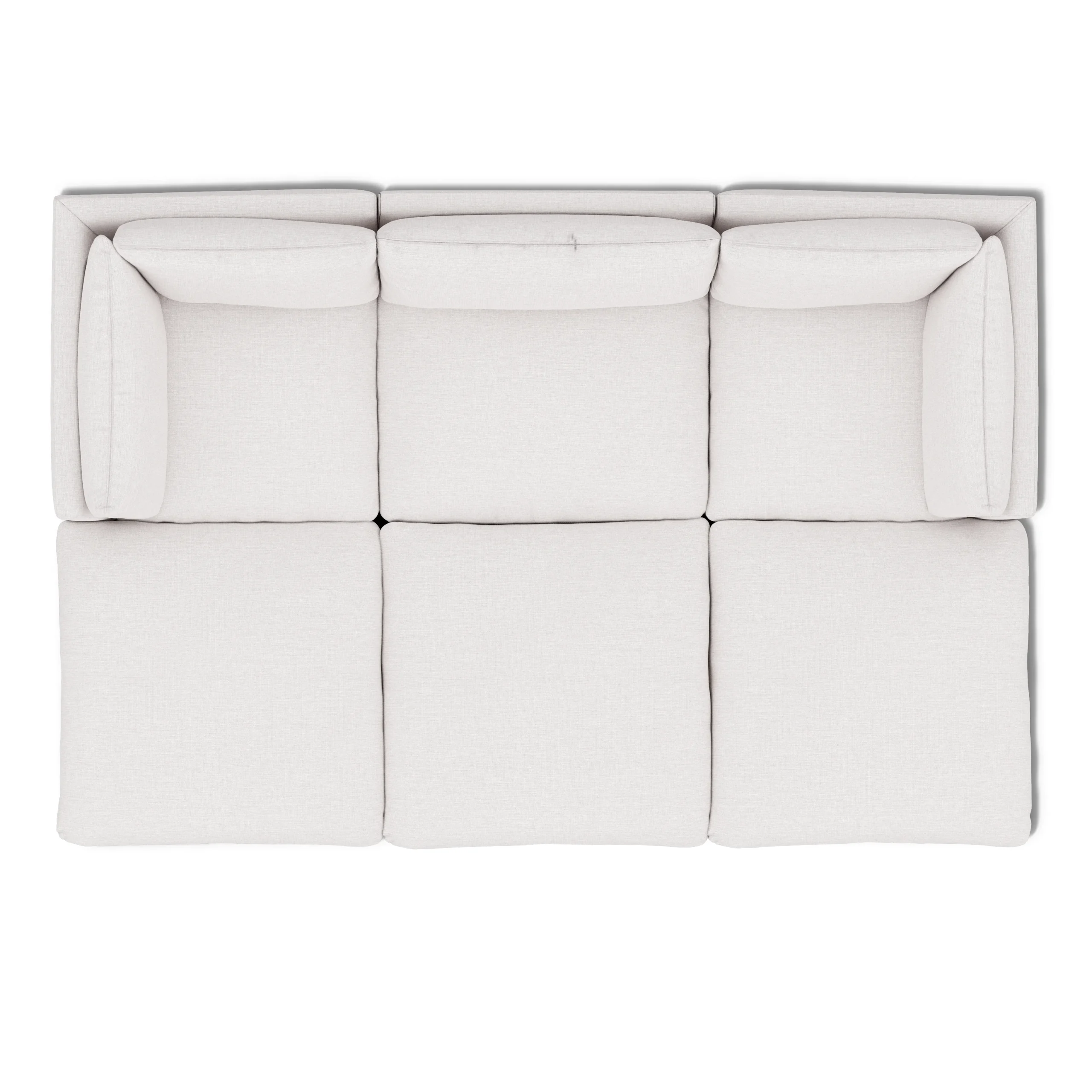Leigh 121.5_ Modular Open Pit Sectional - Silver Ivory - Image 6