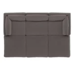 Leigh 121.5_ Velvet Modular Open Pit Sectional - Hale Warm Gray