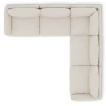 Leigh 126_ Modular Corner Sectional - Ivory Wool Bouclé