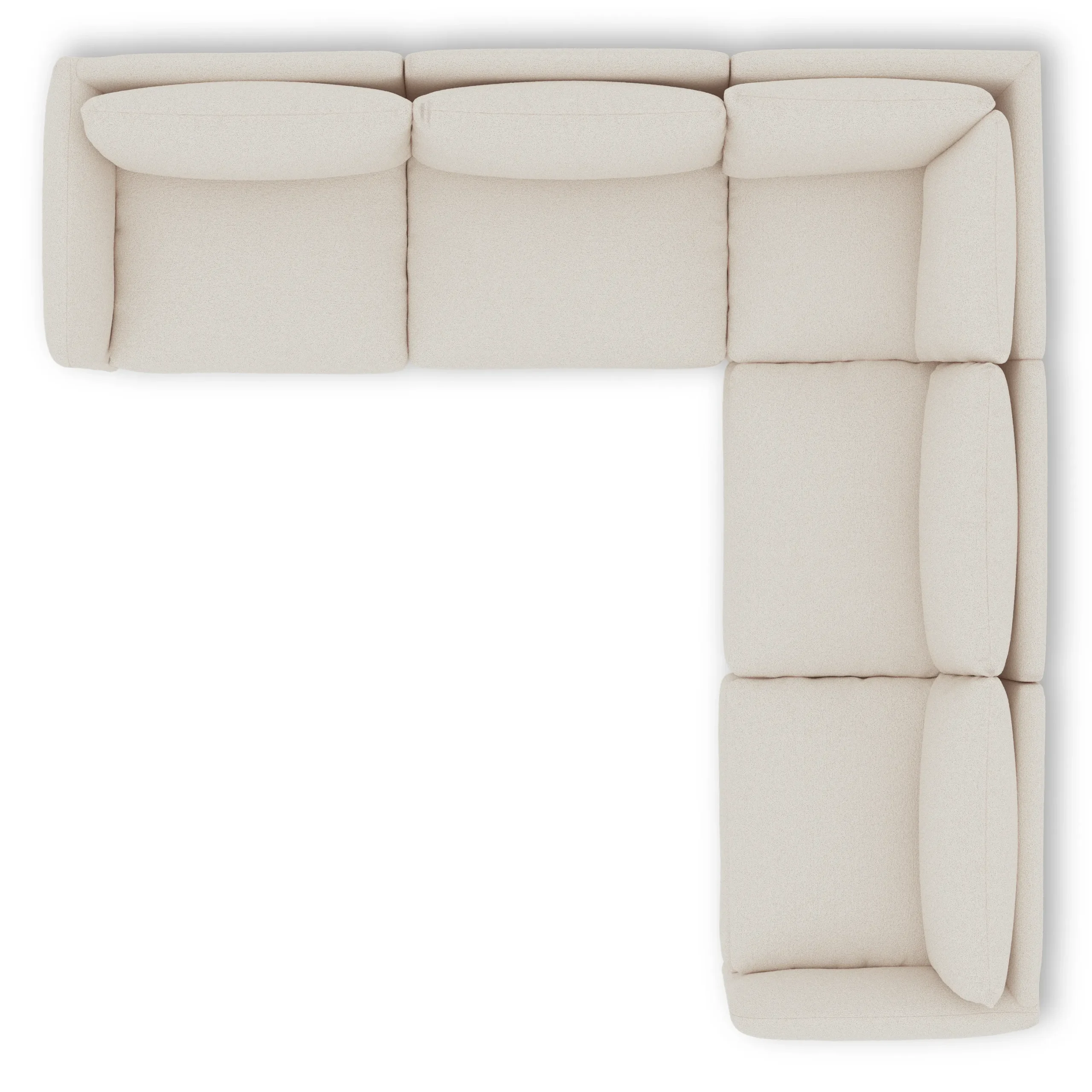 Leigh 126_ Modular Corner Sectional - Ivory Wool Bouclé - Image 6