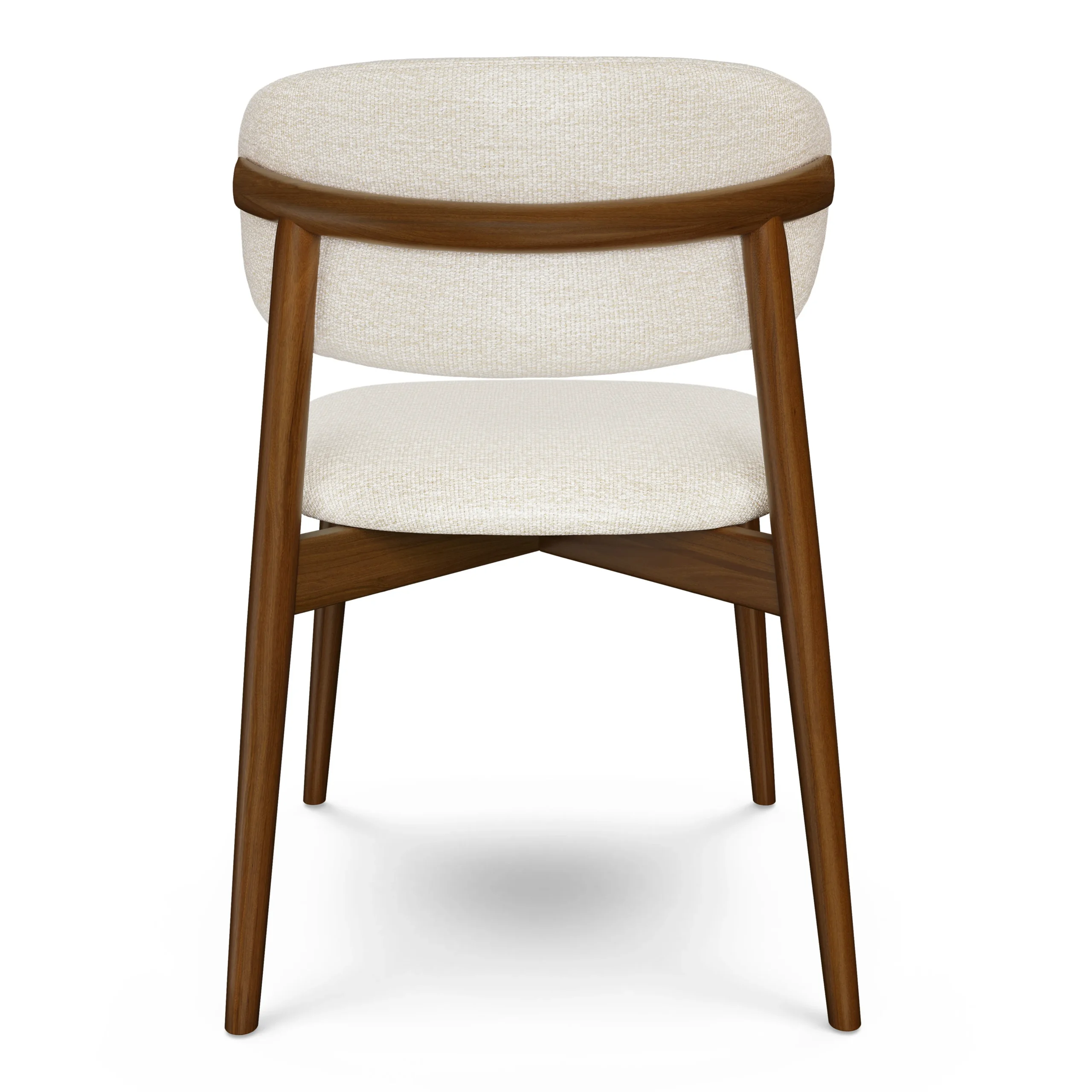 Odin Dining Chair - Walnut and Camelia Ivory - Image 6