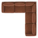 Leigh 126_ Modular Corner Sectional - Napa Rust