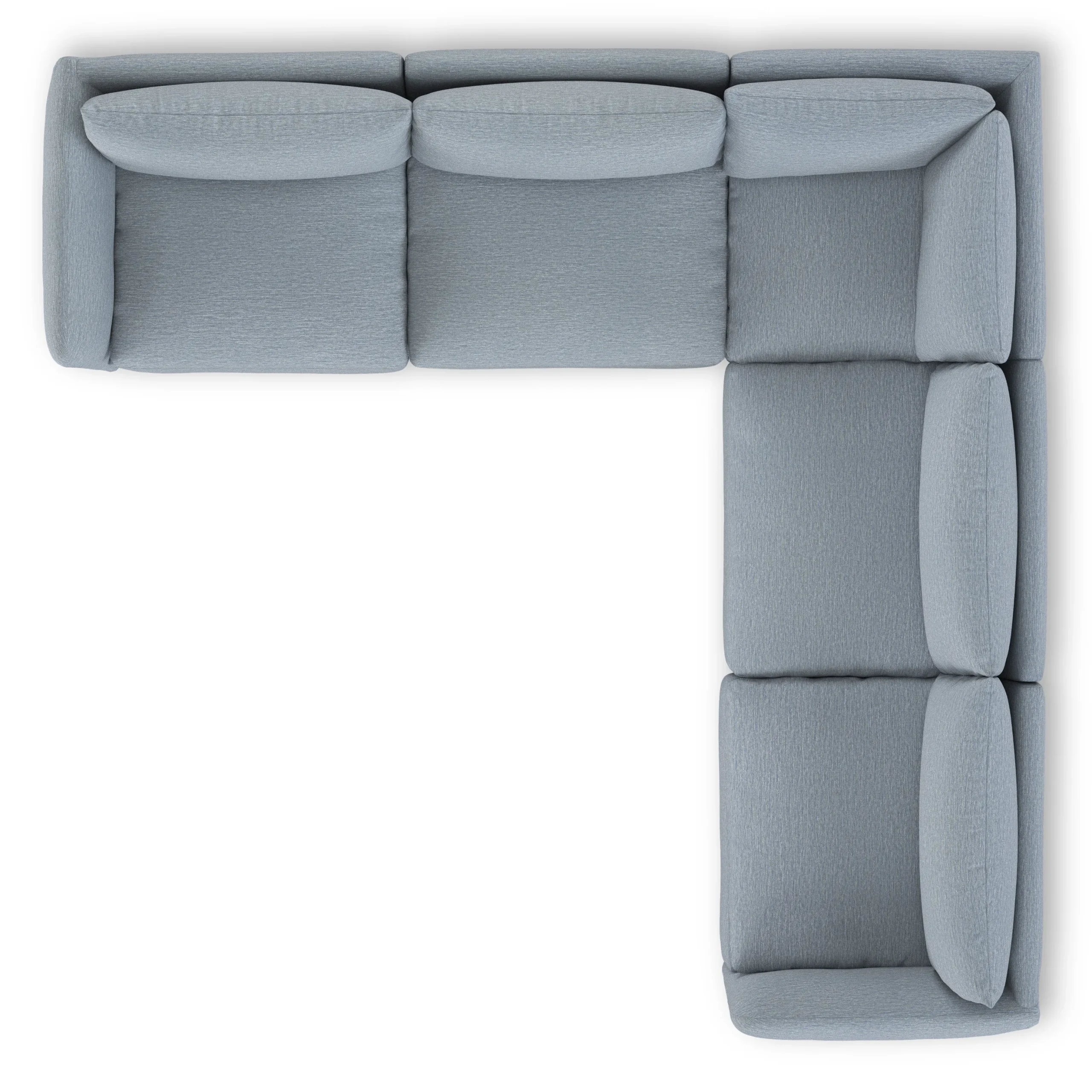 Leigh 126_ Modular Corner Sectional - Silver Light Blue - Image 6