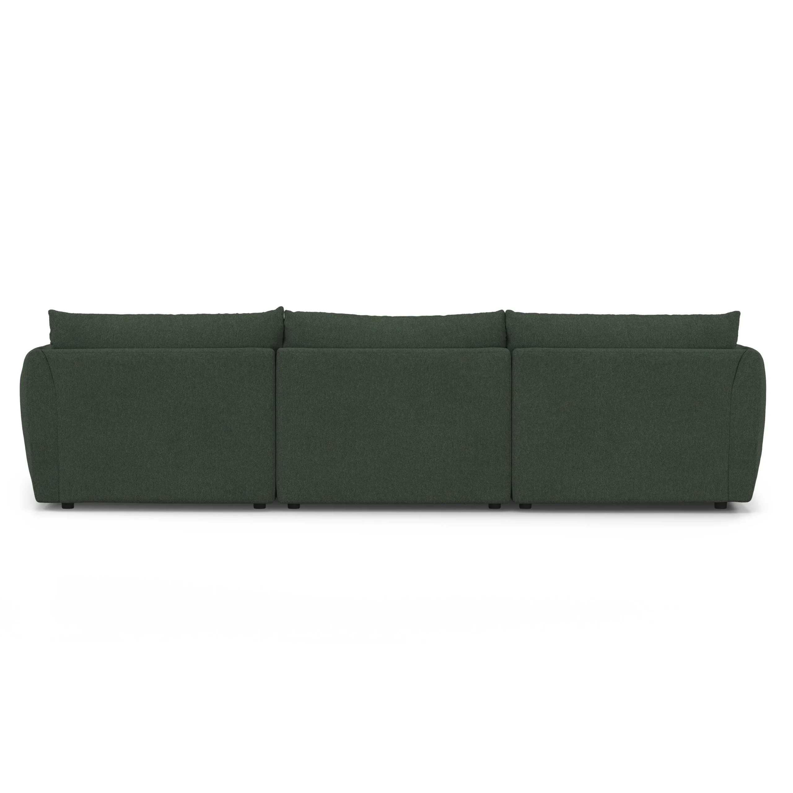 Leigh 131.5_ Modular Sectional - Green Wool Bouclé - Image 6