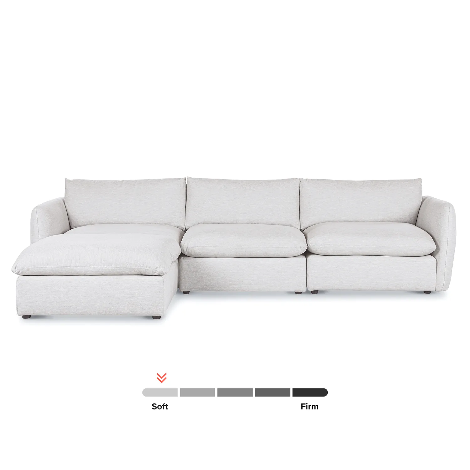 Leigh 131.5_ Modular Sectional - Silver Ivory - Image 6