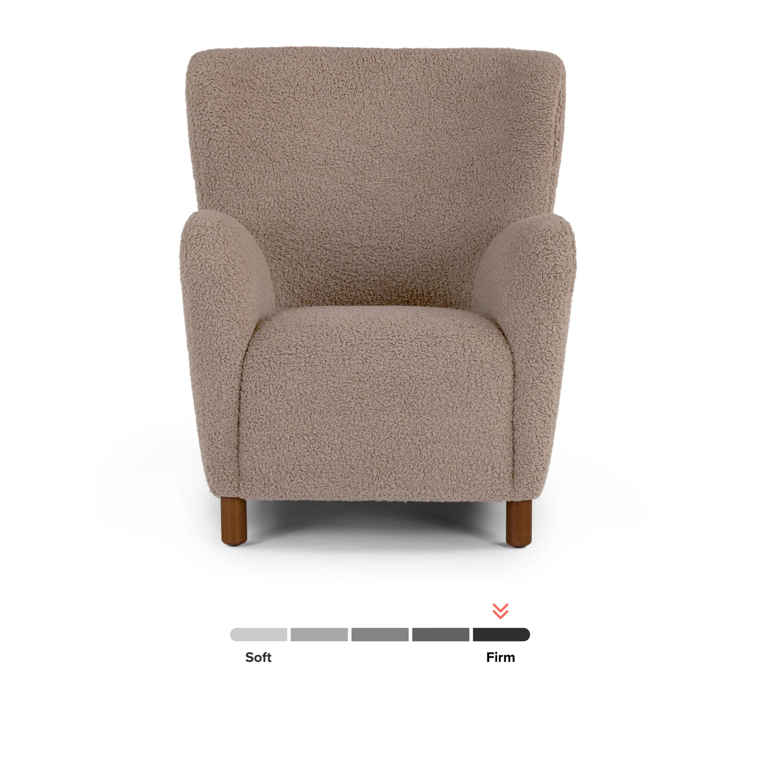 Archie 31.5_ Lounge Chair - Short Shearling Taupe - Image 9