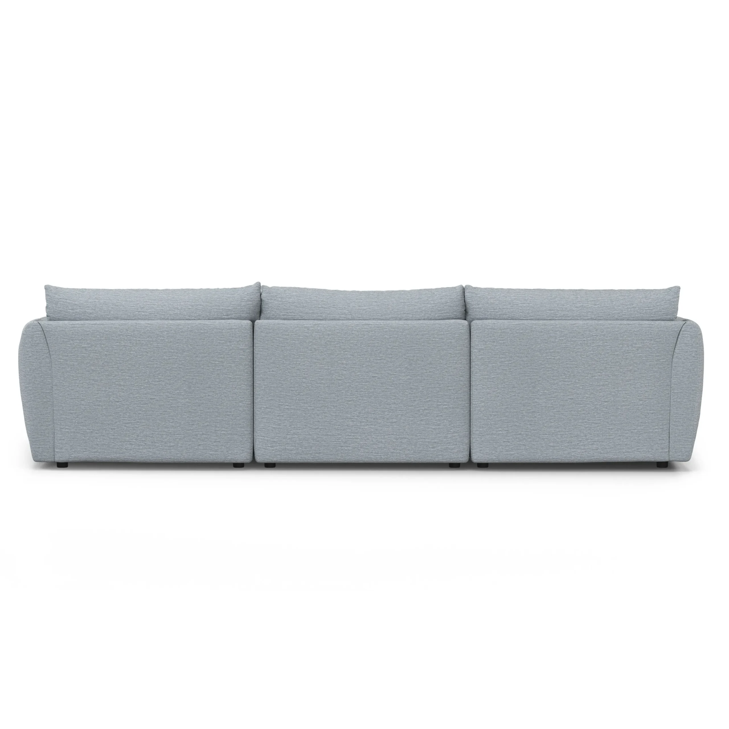 Leigh 131.5_ Modular Sectional - Silver Light Blue - Image 6