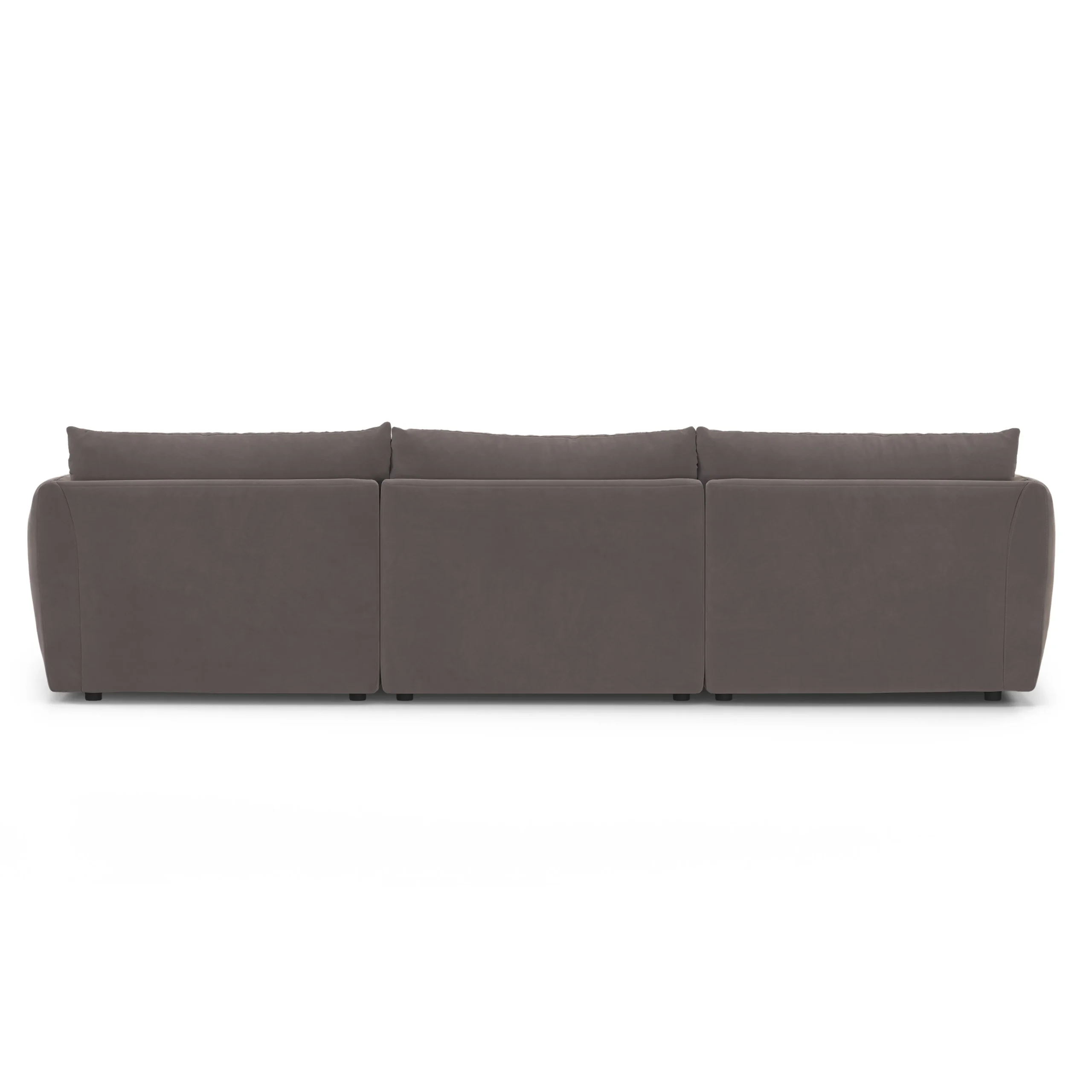 Leigh 131.5_ Velvet Modular Sectional - Hale Warm Gray - Image 6