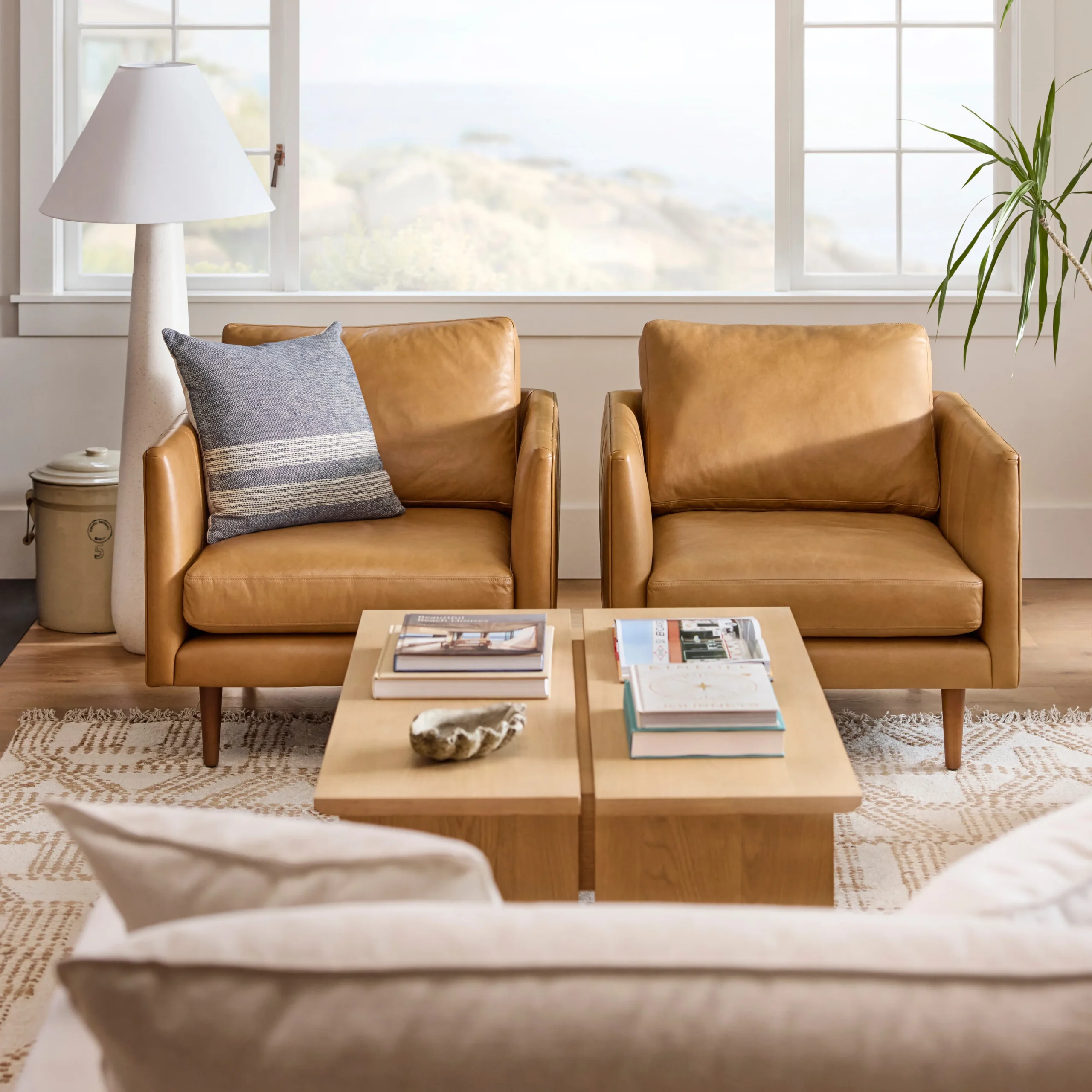 Burrard 32_ Leather Lounge Chair - Bella Caramel - Image 14
