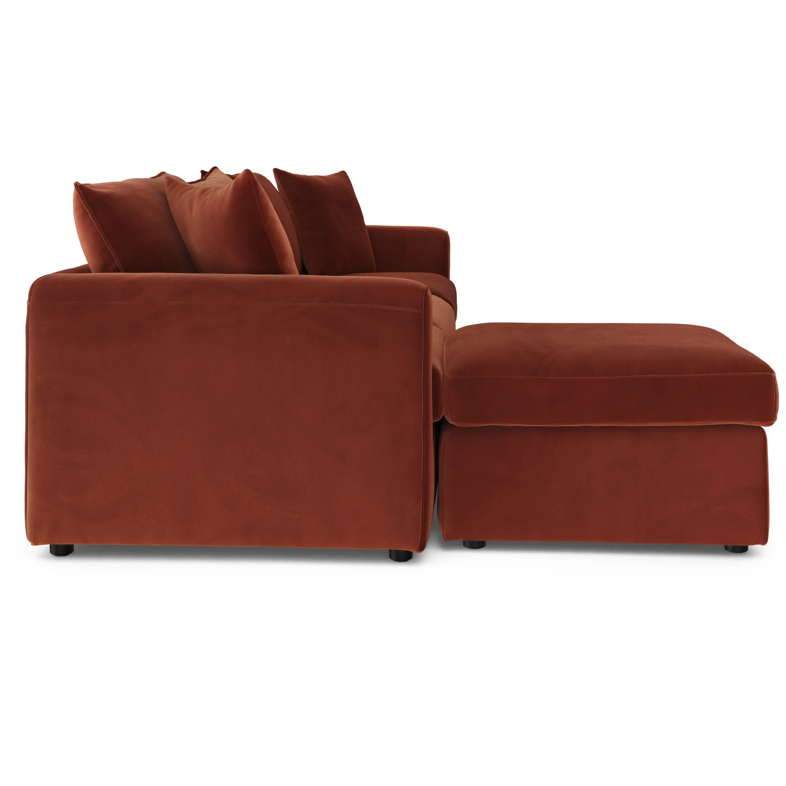 Lenae 104.5_ Velvet Reversible Modular Sectional - Hale Rust - Image 6