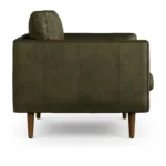 Burrard 32_ Leather Lounge Chair - Charme Green