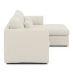 Marina 90_ Reversible Storage Sectional - Ivory Wool Bouclé