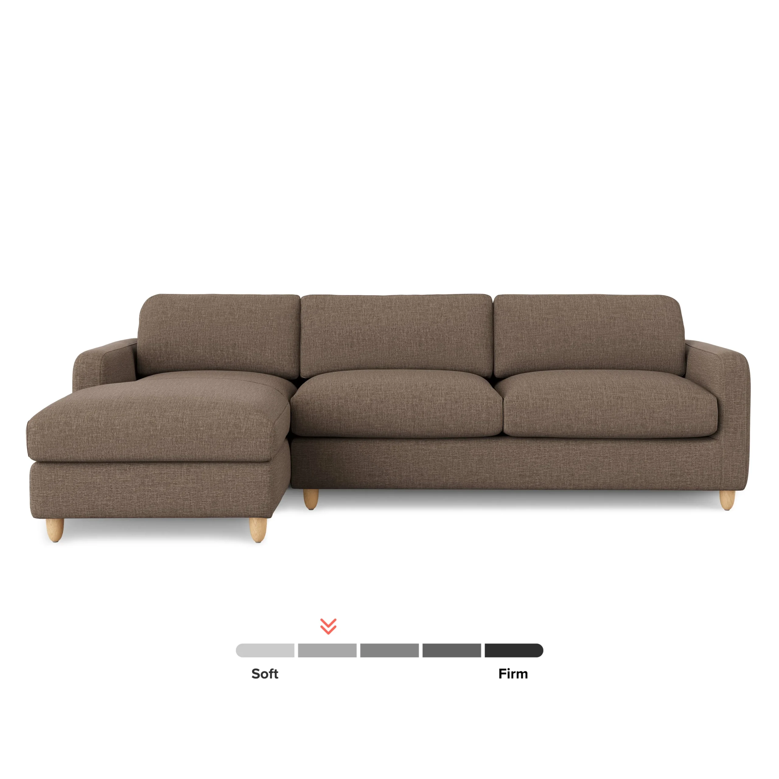 Vati 114_ Left Storage Sleeper Sectional - Natural Oak and Buckler Brown - Image 6