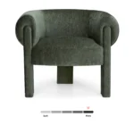 Everse 33.5_ Velvet Lounge Chair - Melange Green