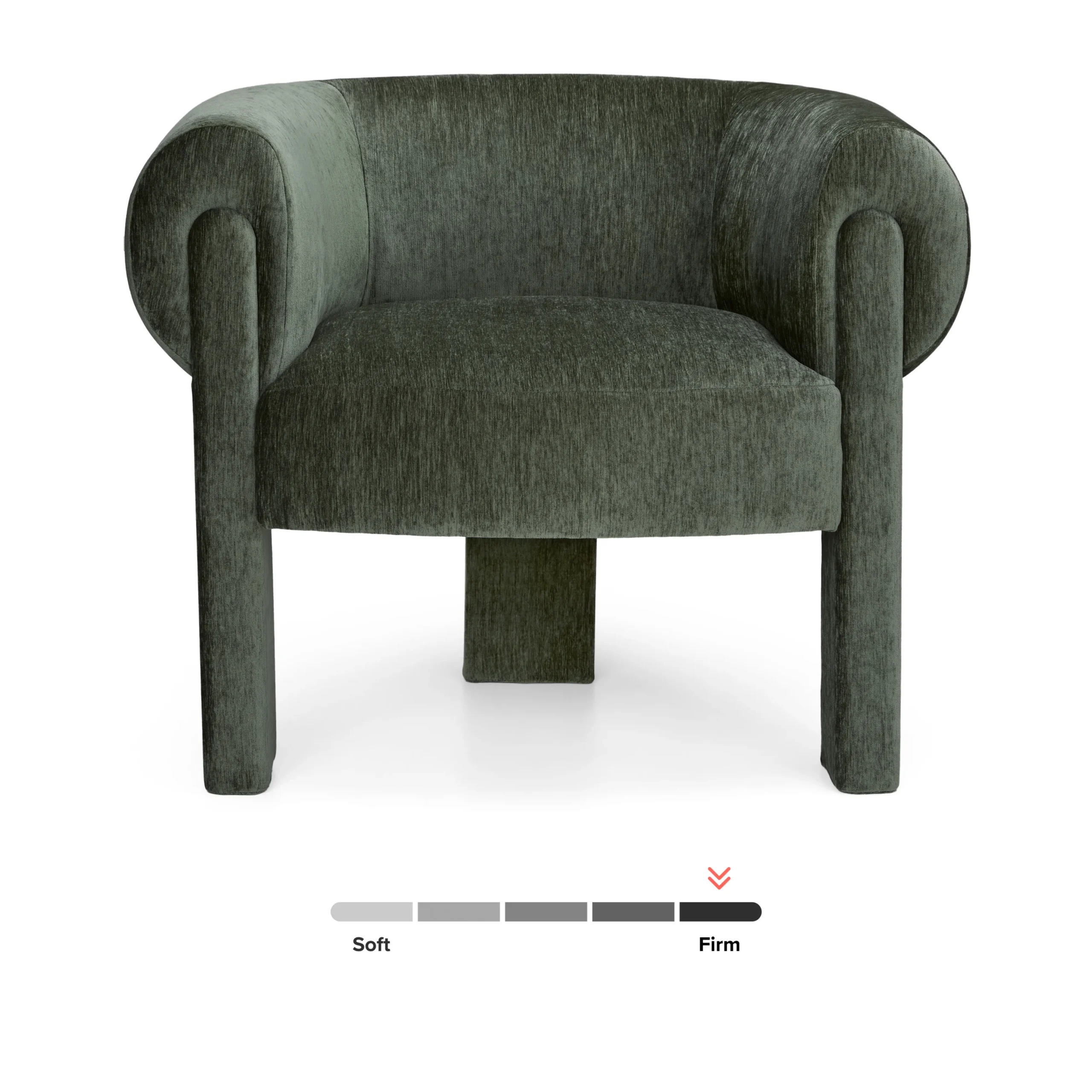 Everse 33.5_ Velvet Lounge Chair - Melange Green - Image 10