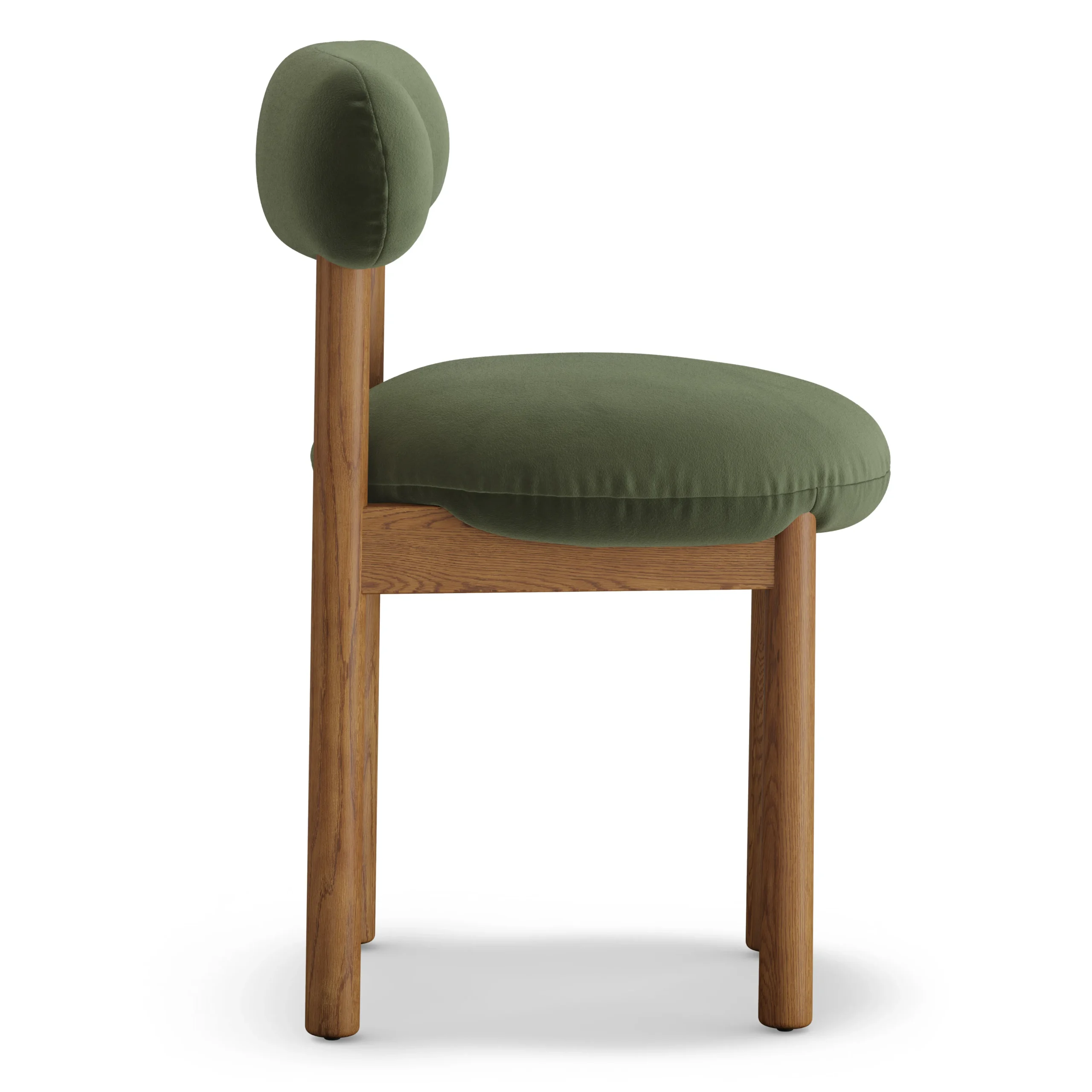 Munk Velvet Dining Chair - Smoked Oak and Hale Fir Green - Image 6