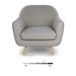 Gabriola 34_ Lounge Chair - Dover Gray Bouclé