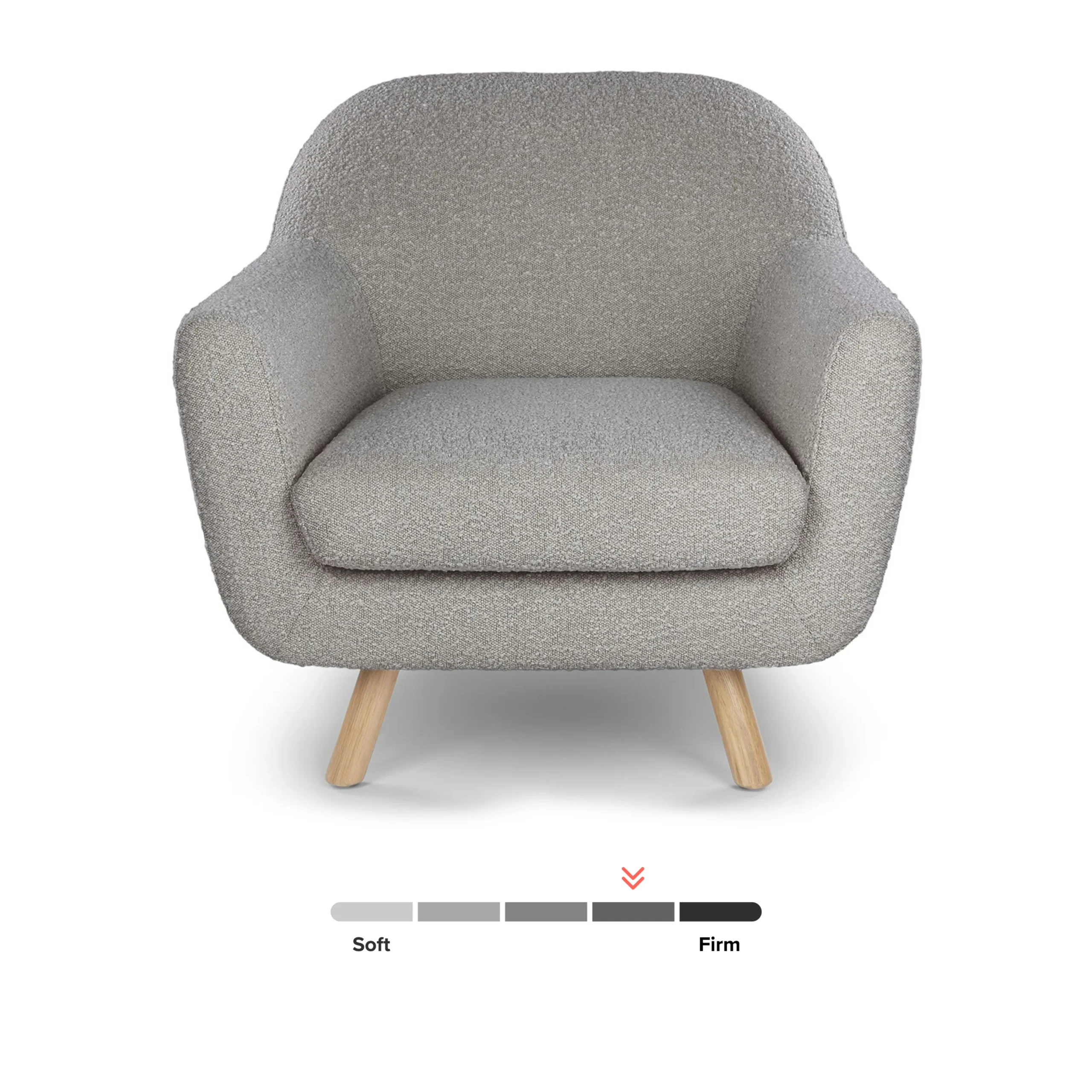 Gabriola 34_ Lounge Chair - Dover Gray Bouclé - Image 11