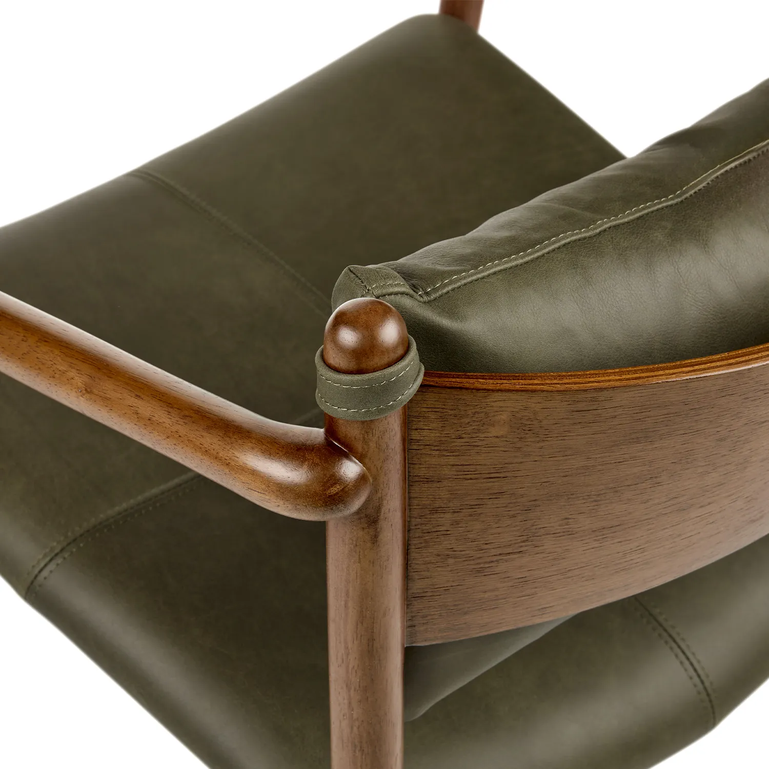 Lento 25_ Leather Lounge Chair - Charme Green - Image 7