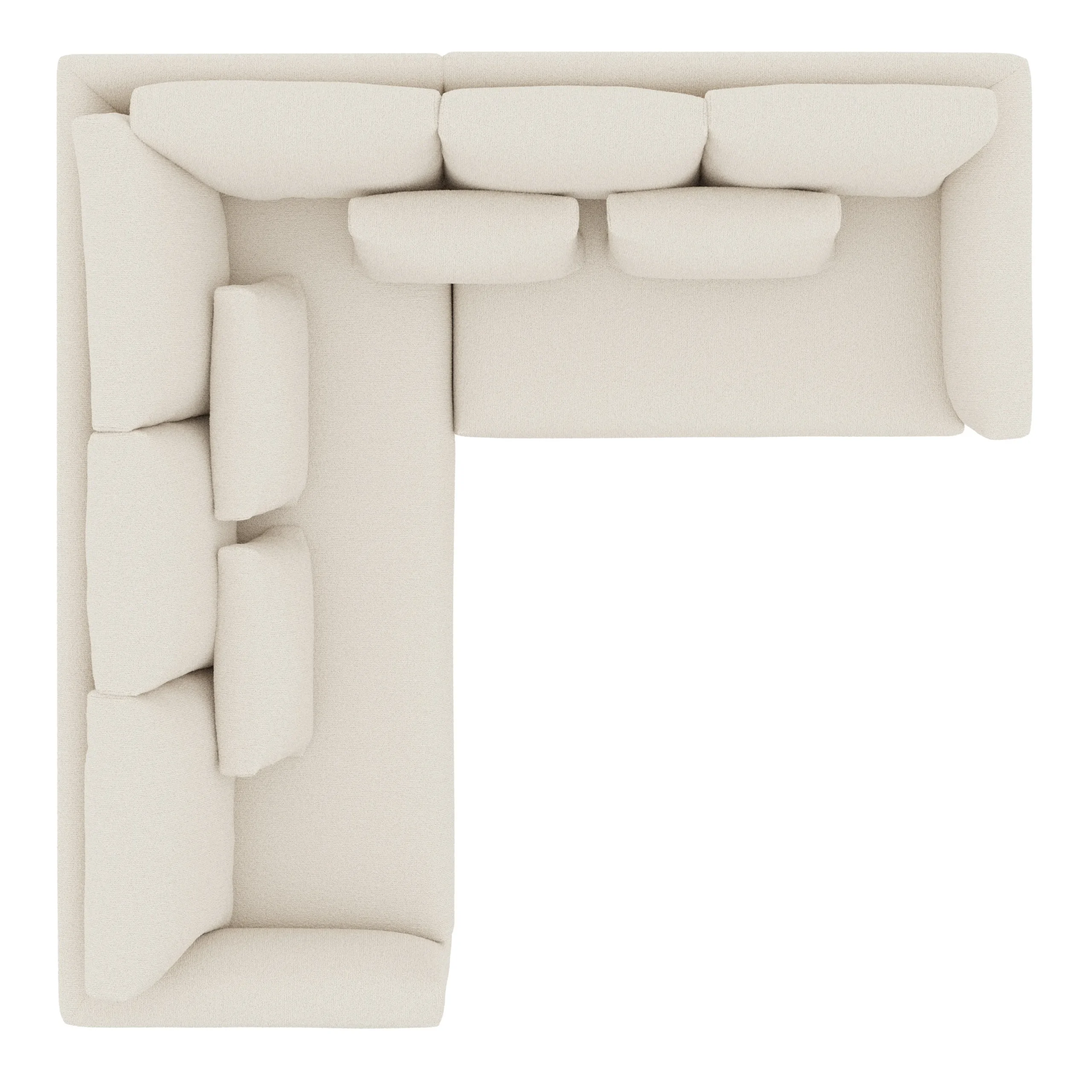 Marina 92_ Corner Sectional - Ivory Wool Bouclé - Image 6
