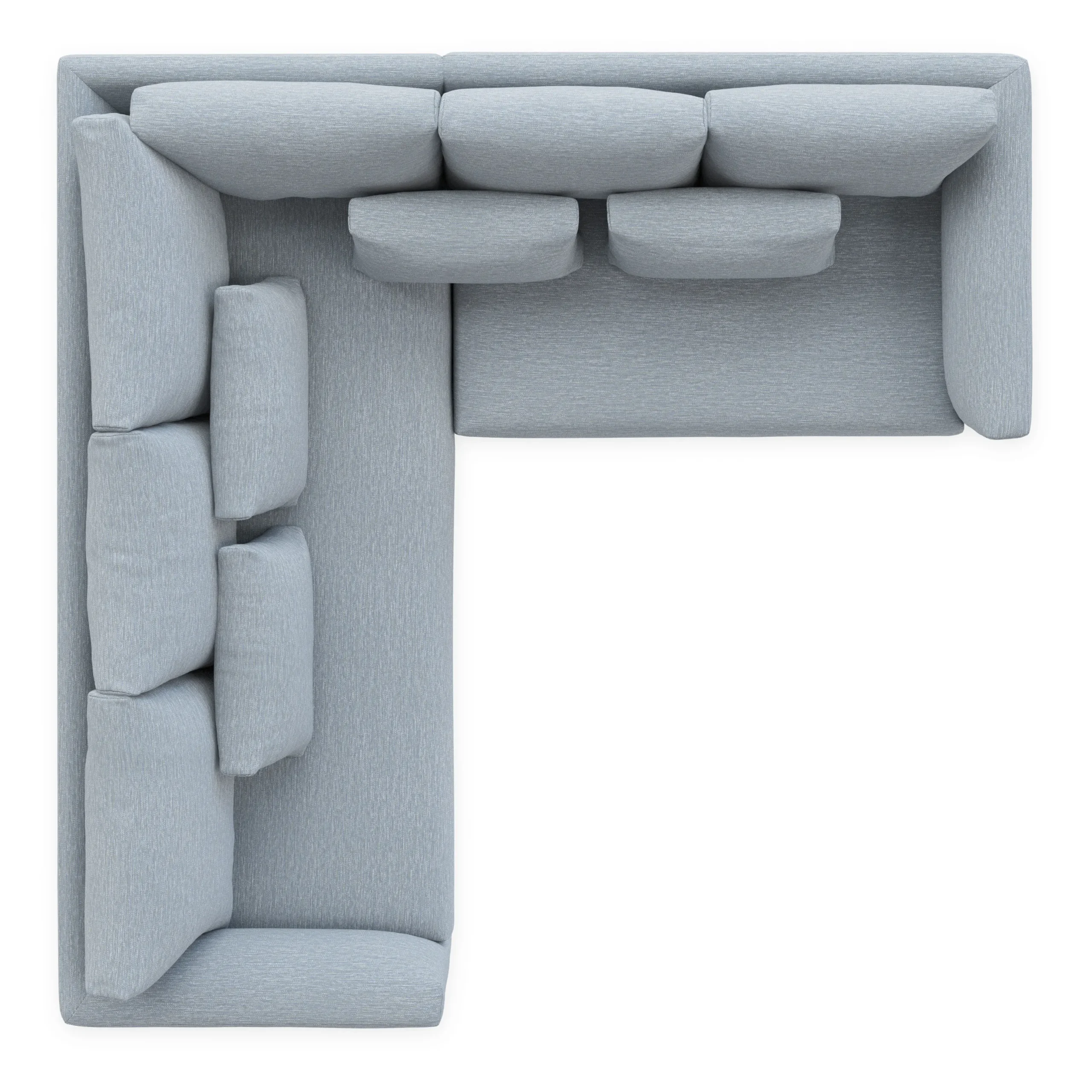 Marina 92_ Corner Sectional - Silver Light Blue - Image 6