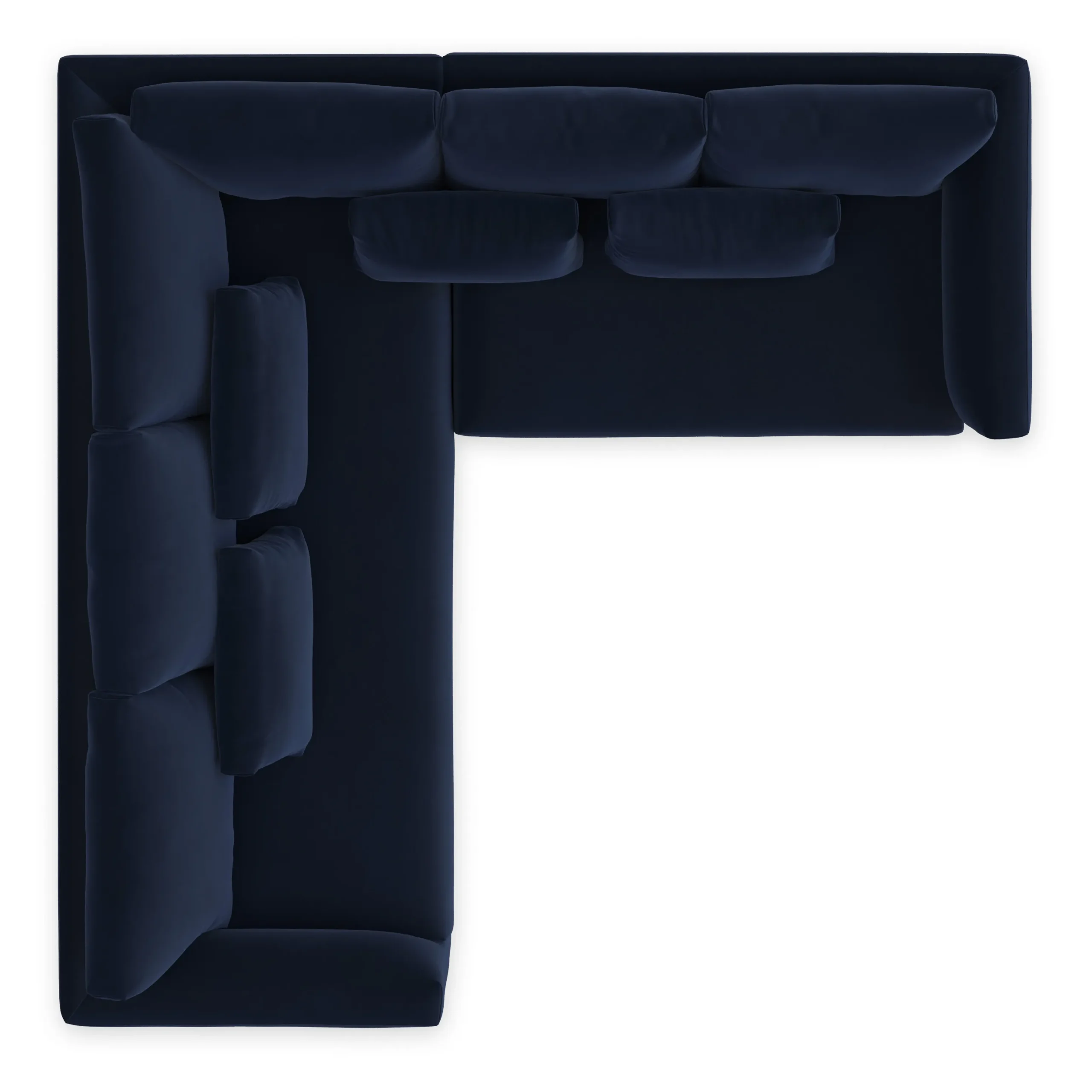 Marina 92_ Velvet Corner Sectional - Hale Ink - Image 6