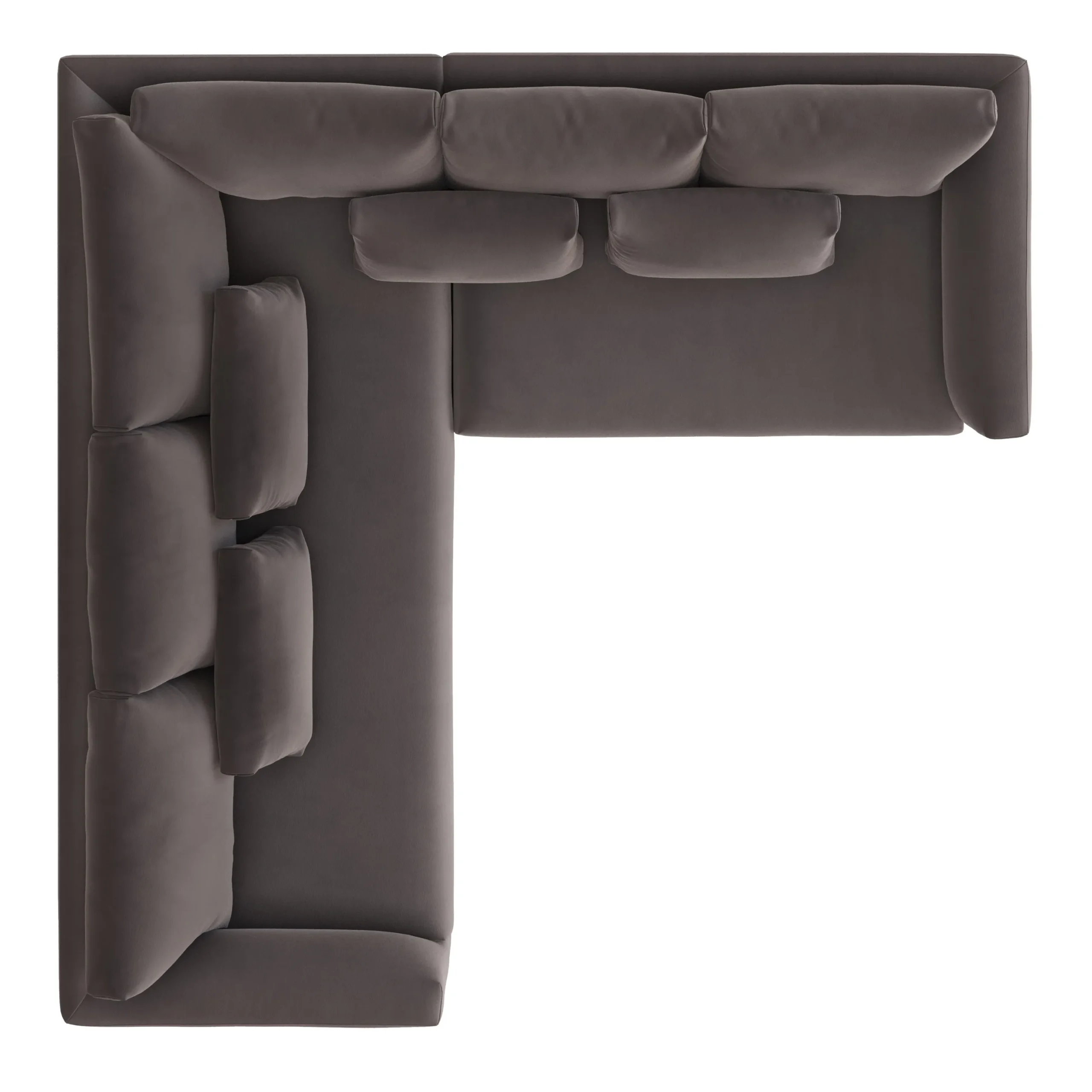Marina 92_ Velvet Corner Sectional - Hale Warm Gray - Image 6