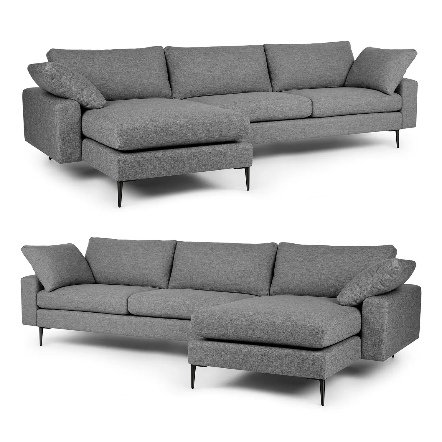 Nova 114_ Reversible Sectional - Gravel Gray - Image 6