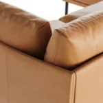 Olsen 110_ Leather Left Sectional - Charme Tan