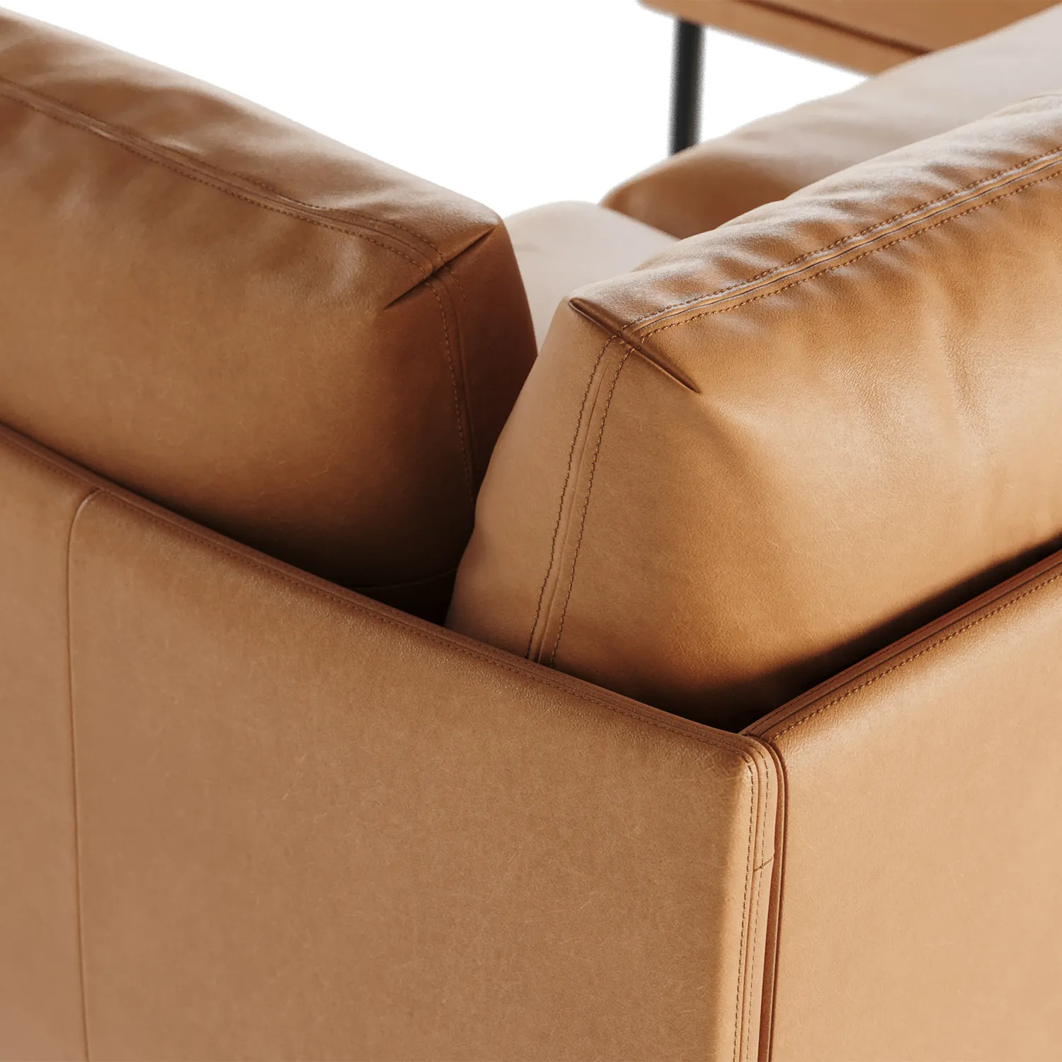 Olsen 110_ Leather Left Sectional - Charme Tan - Image 6