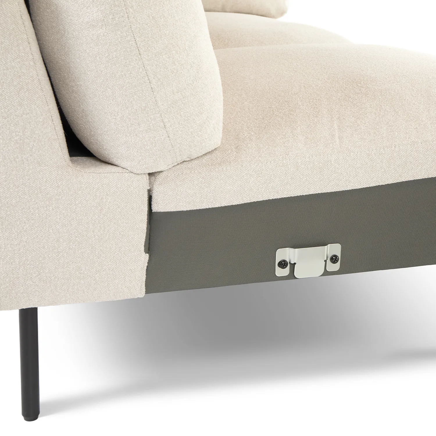 Olsen 110_ Right Sectional - Ratine Ivory - Image 6