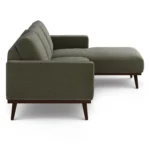 Rhett 93_ Right Chaise Sectional - Felted Green