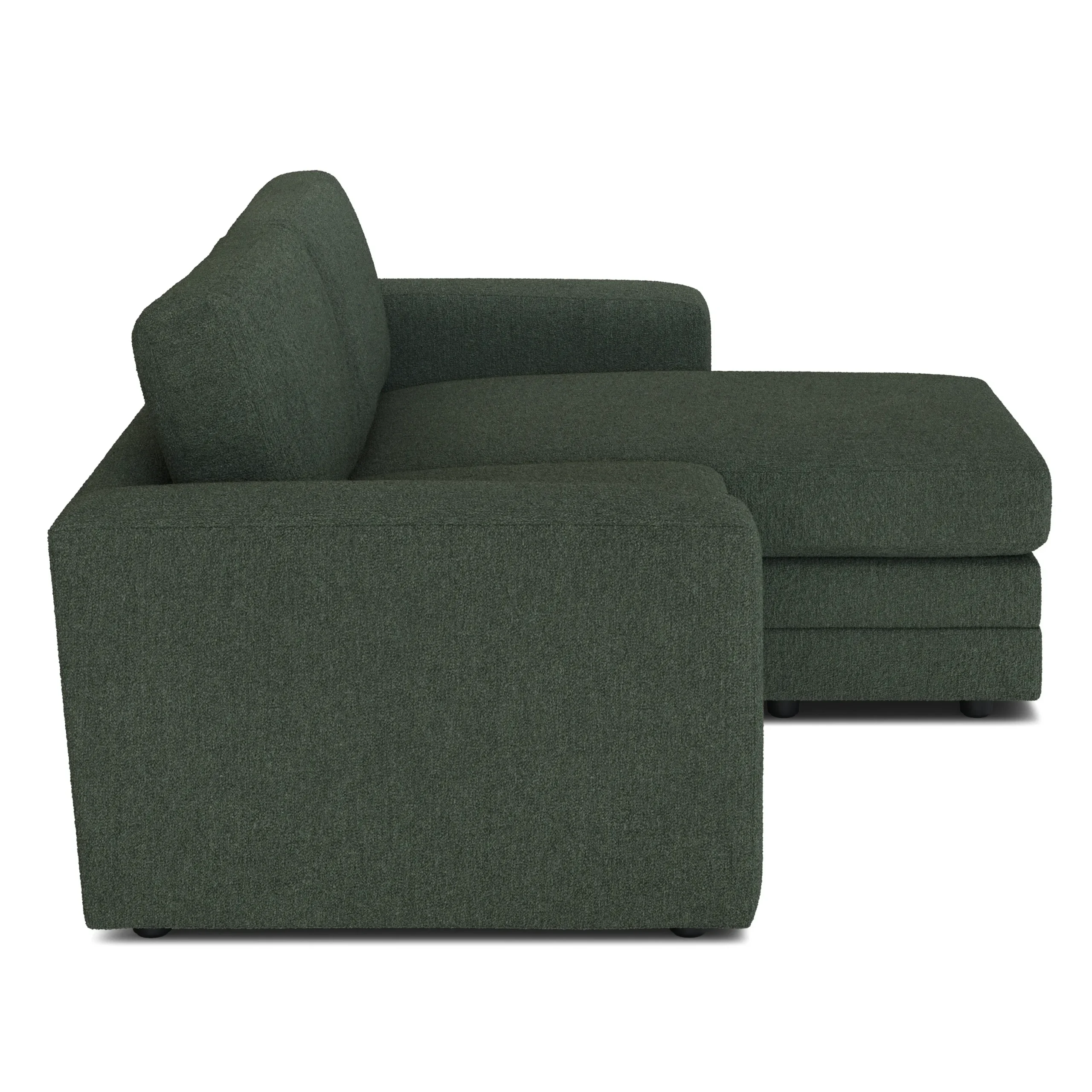 Riley 84_ Reversible Storage Sectional - Green Wool Bouclé - Image 6