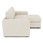 Riley 84_ Reversible Storage Sectional - Ivory Wool Bouclé