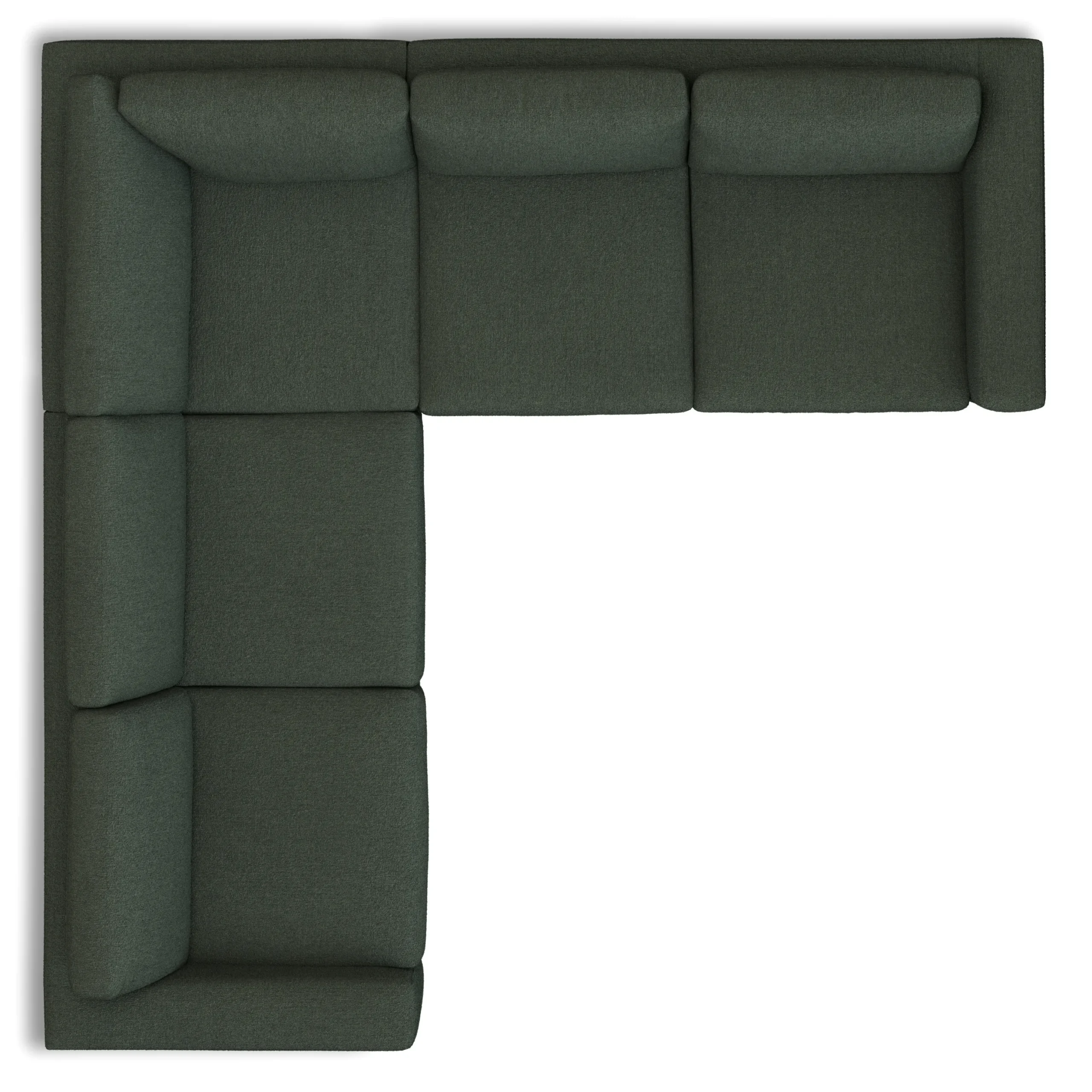 Riley 104_ Corner Sectional - Green Wool Bouclé - Image 6