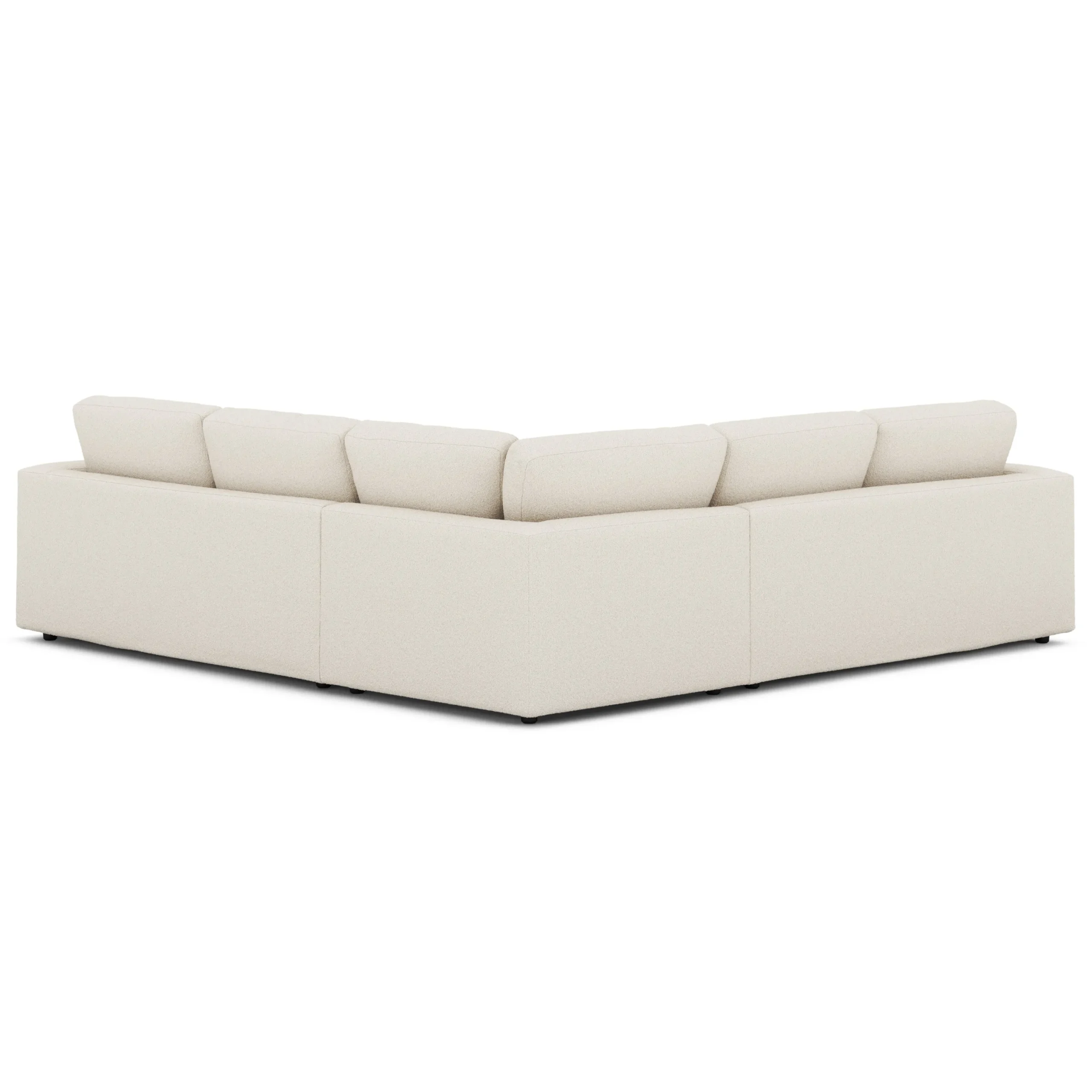 Riley 104_ Corner Sectional - Ivory Wool Bouclé - Image 6