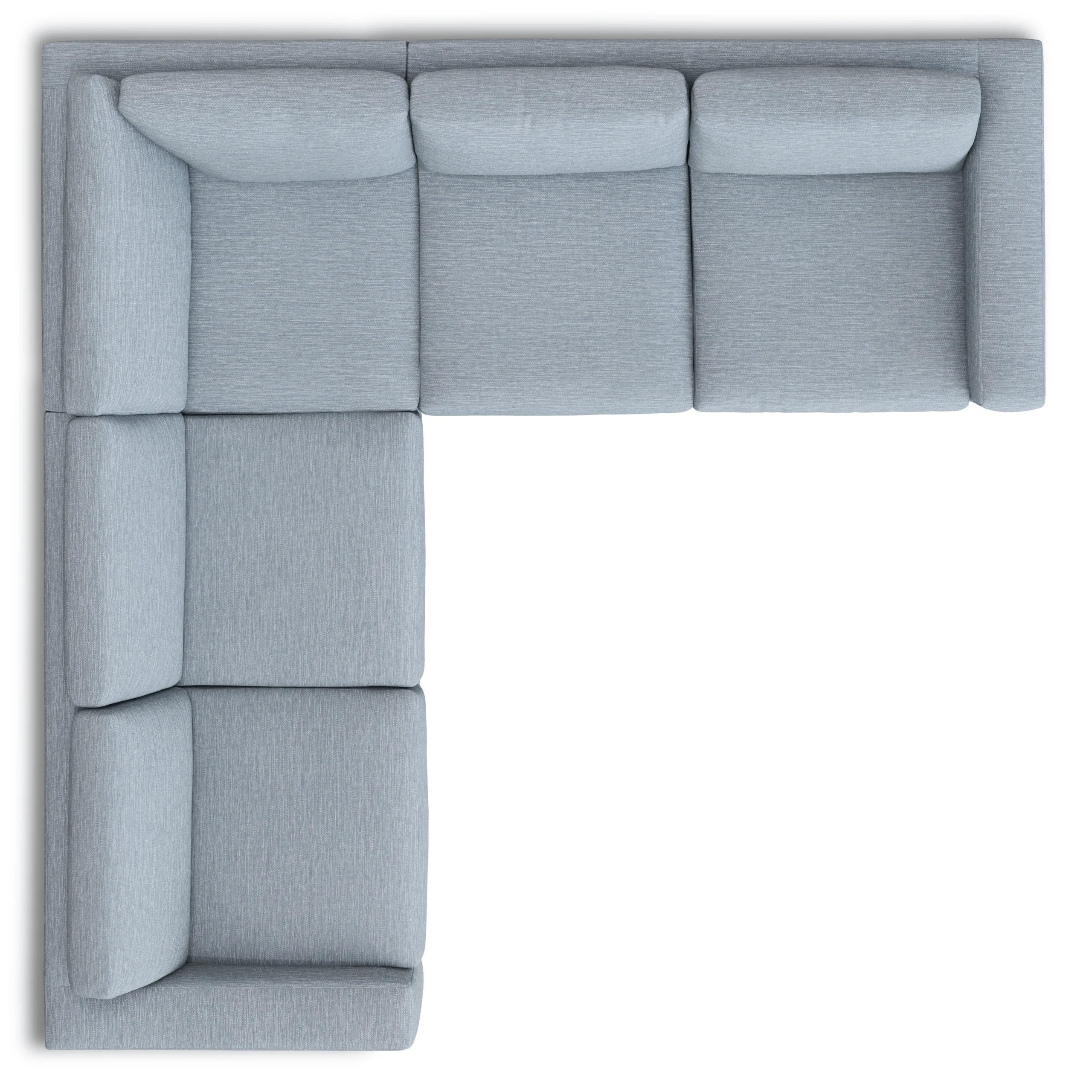 Riley 104_ Corner Sectional - Silver Light Blue - Image 6