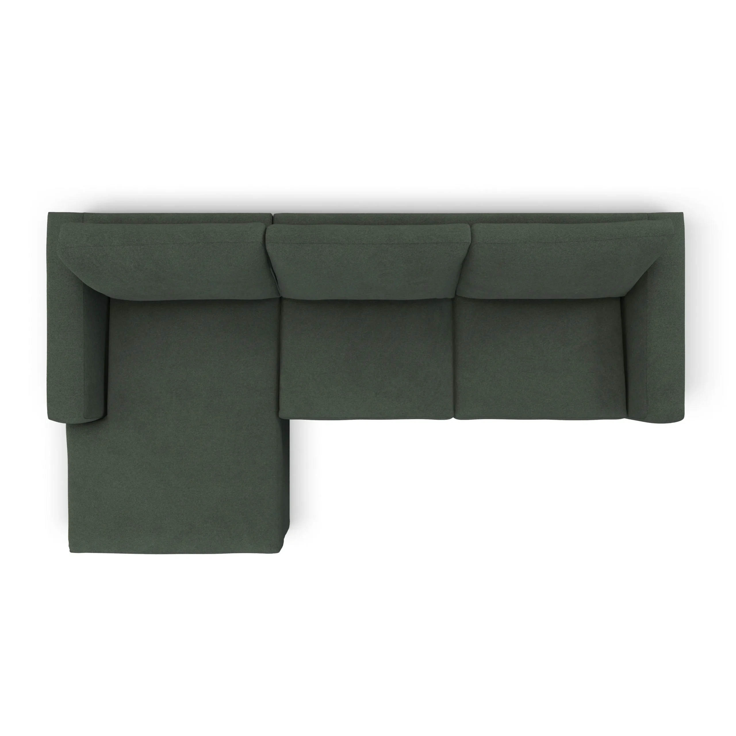Riley 118.5_ Left Sectional - Green Wool Bouclé - Image 6