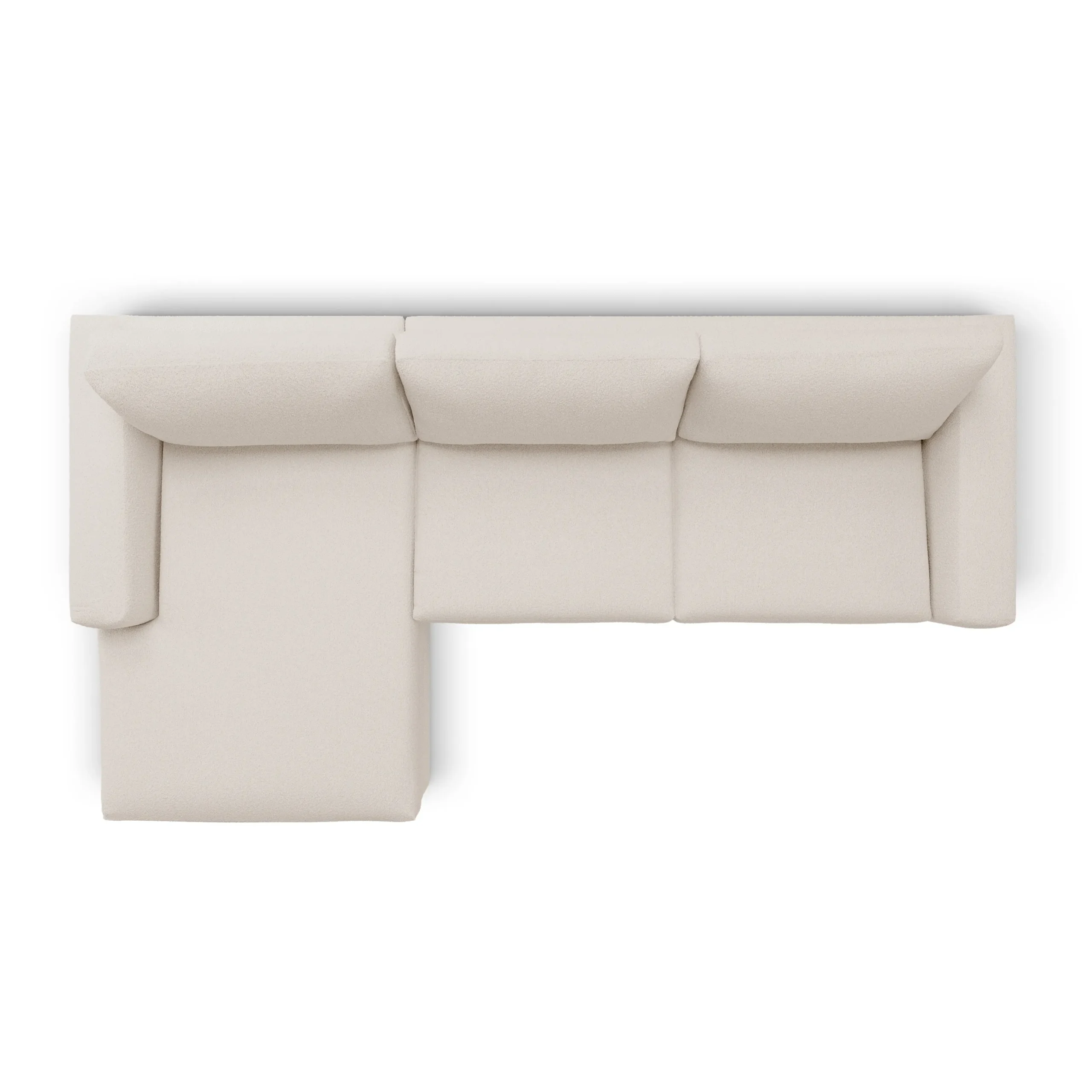 Riley 118.5_ Left Sectional - Ivory Wool Bouclé - Image 6